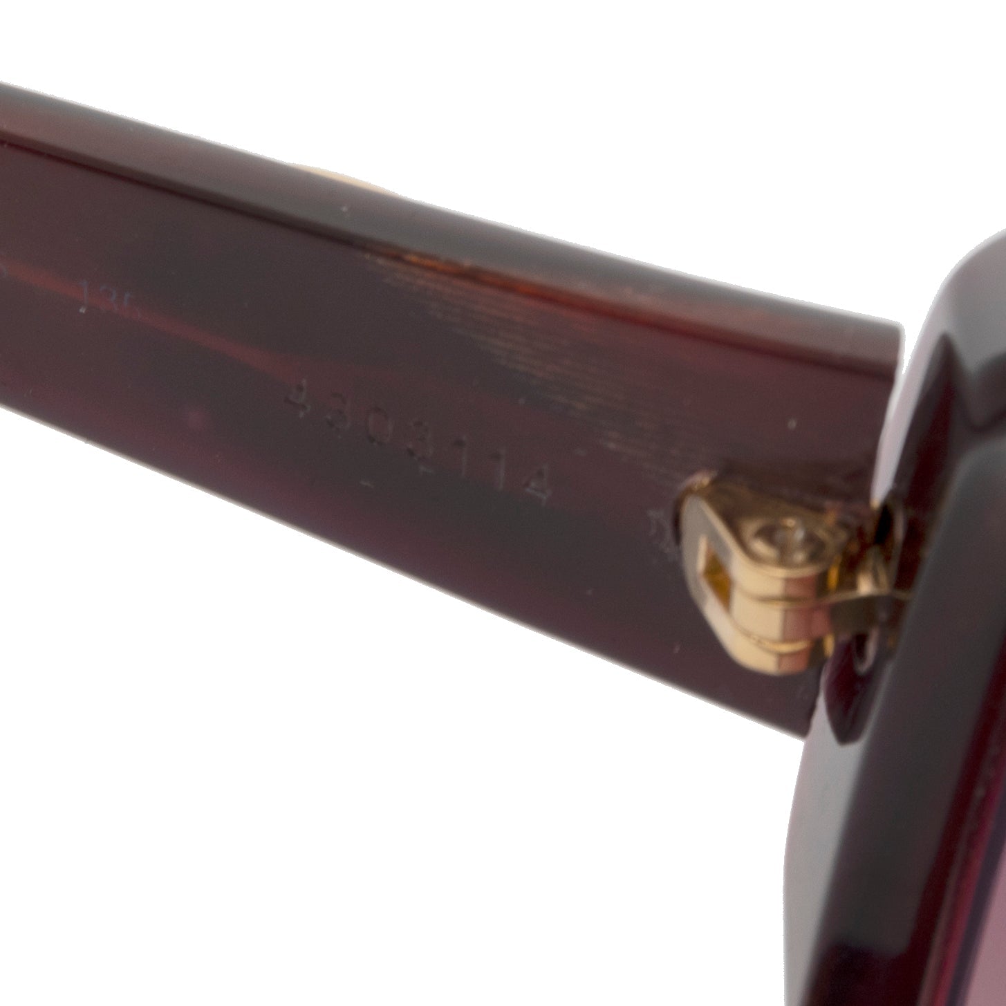 Cartier Vintage 135 Burgundy Frame Gradient Tinted Sunglasses w/ Case