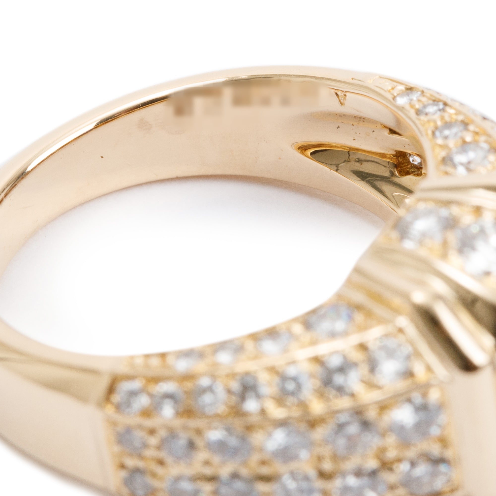 Cartier Vintage 18k Yellow Gold Cabochon Sapphire & Diamond Ring, Size 5.5