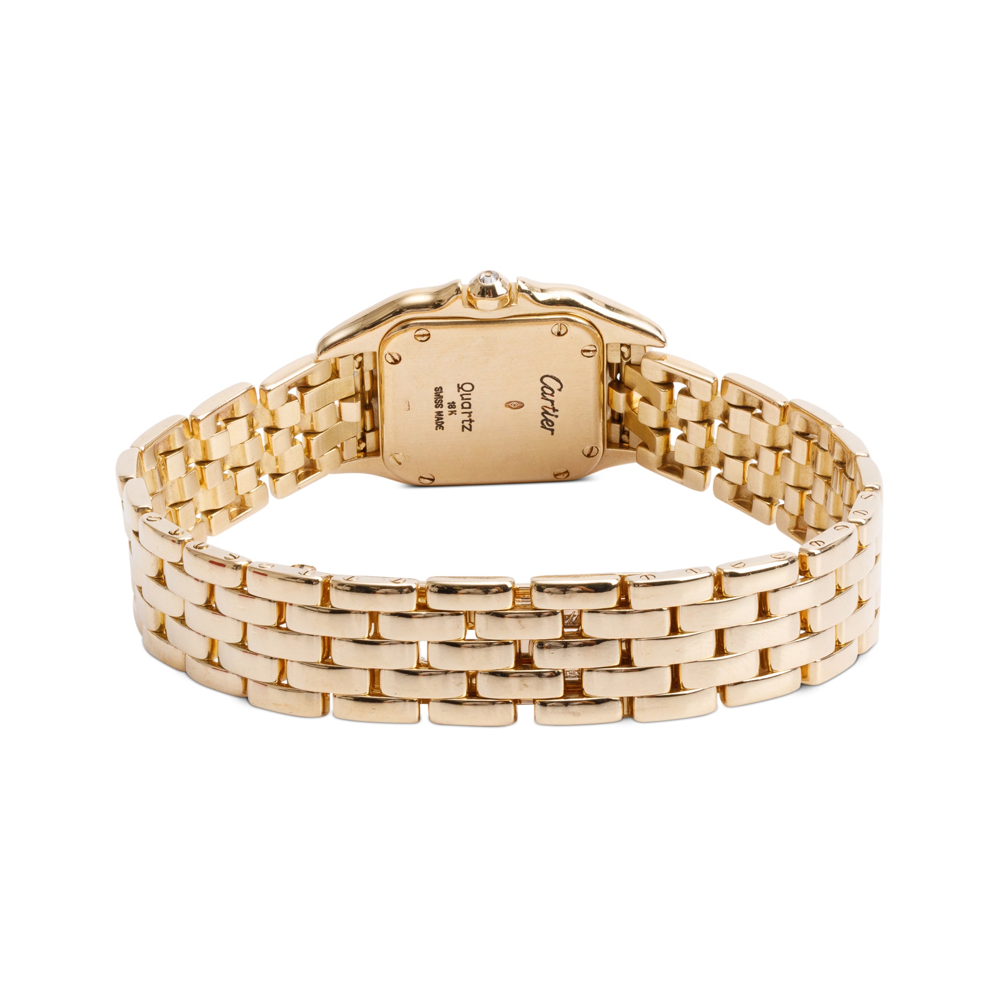 Cartier Vintage 18k Yellow Gold Diamond Bezel Panthere de Cartier Watch, Small Model w/ Box