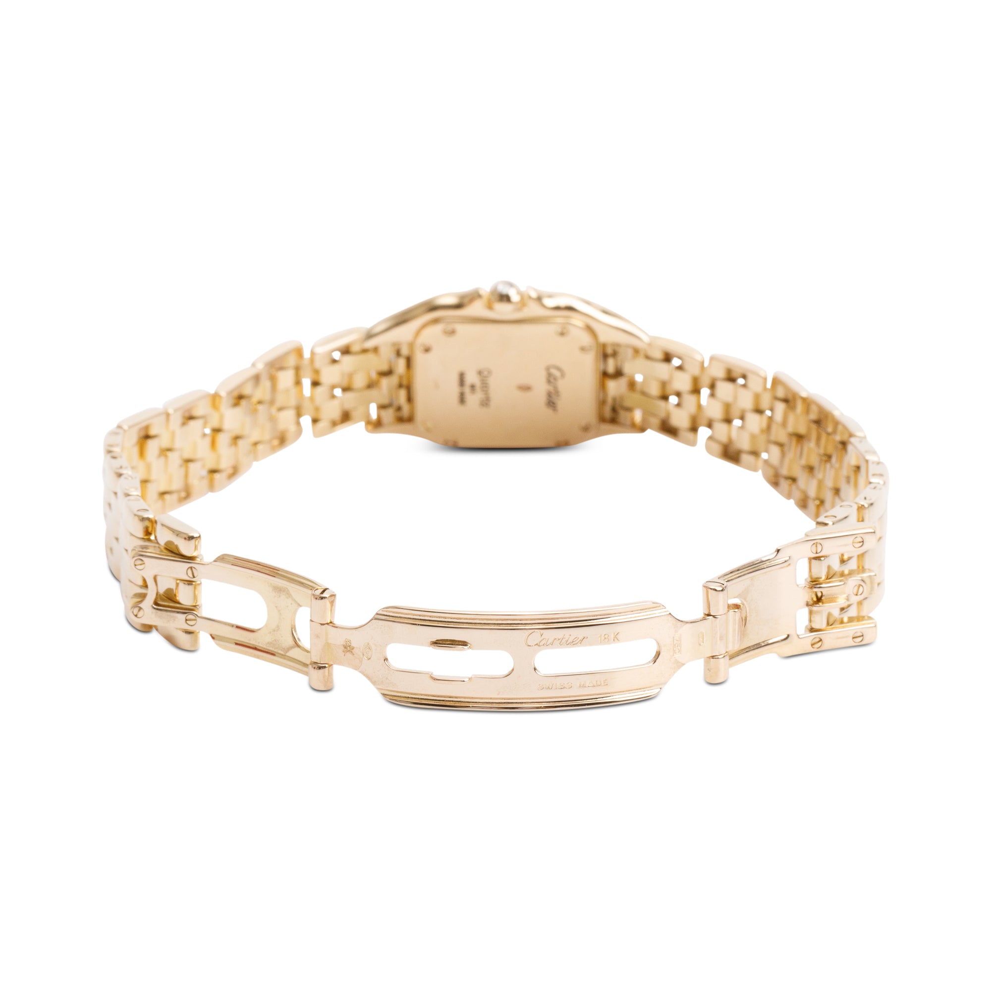 Cartier Vintage 18k Yellow Gold Diamond Bezel Panthere de Cartier Watch, Small Model w/ Box