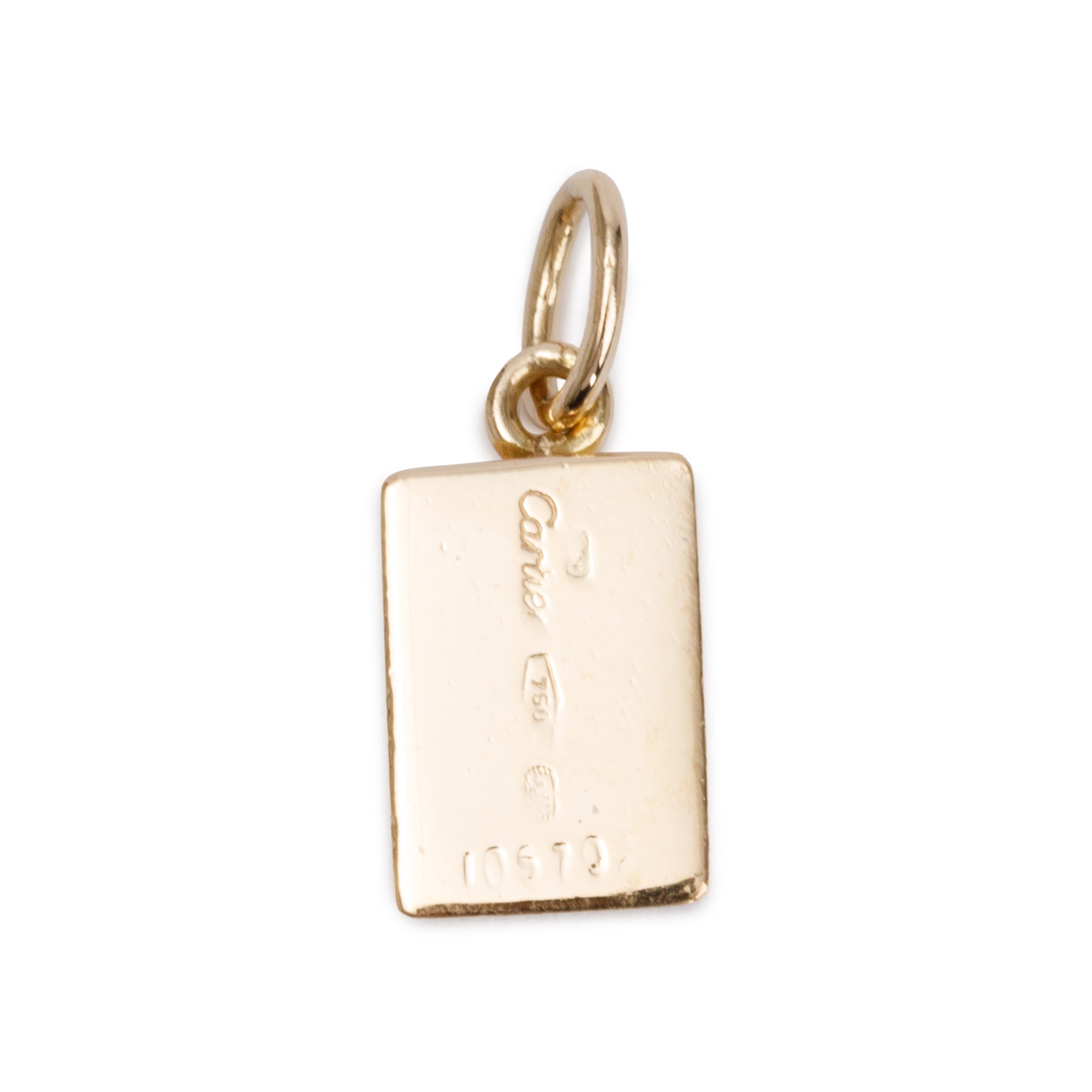 Cartier Vintage 18k Yellow Gold Ingot 1/8 Oz Charm