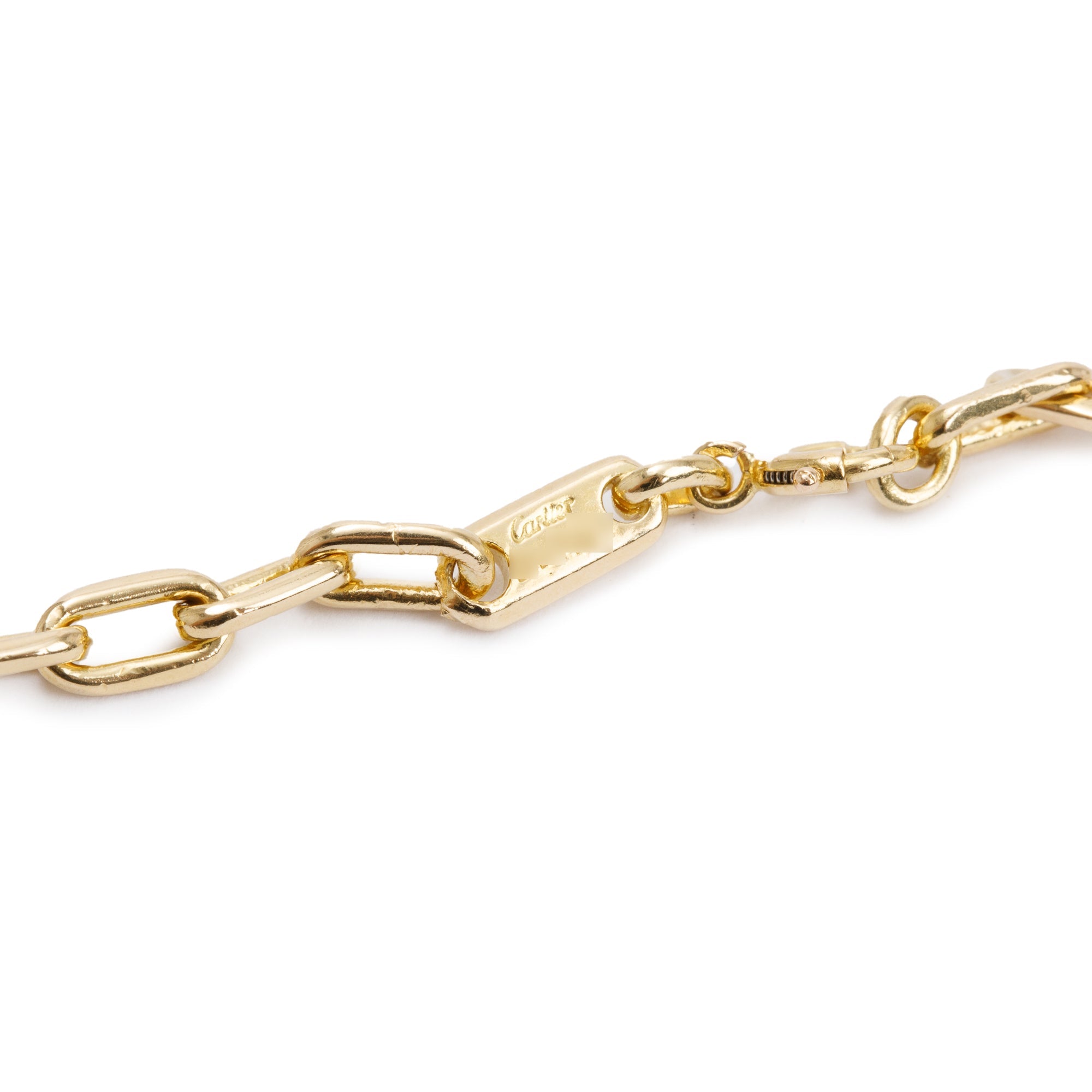 Cartier Vintage 18k Yellow Gold Spartacus Link Chain Necklace w/ Certificate