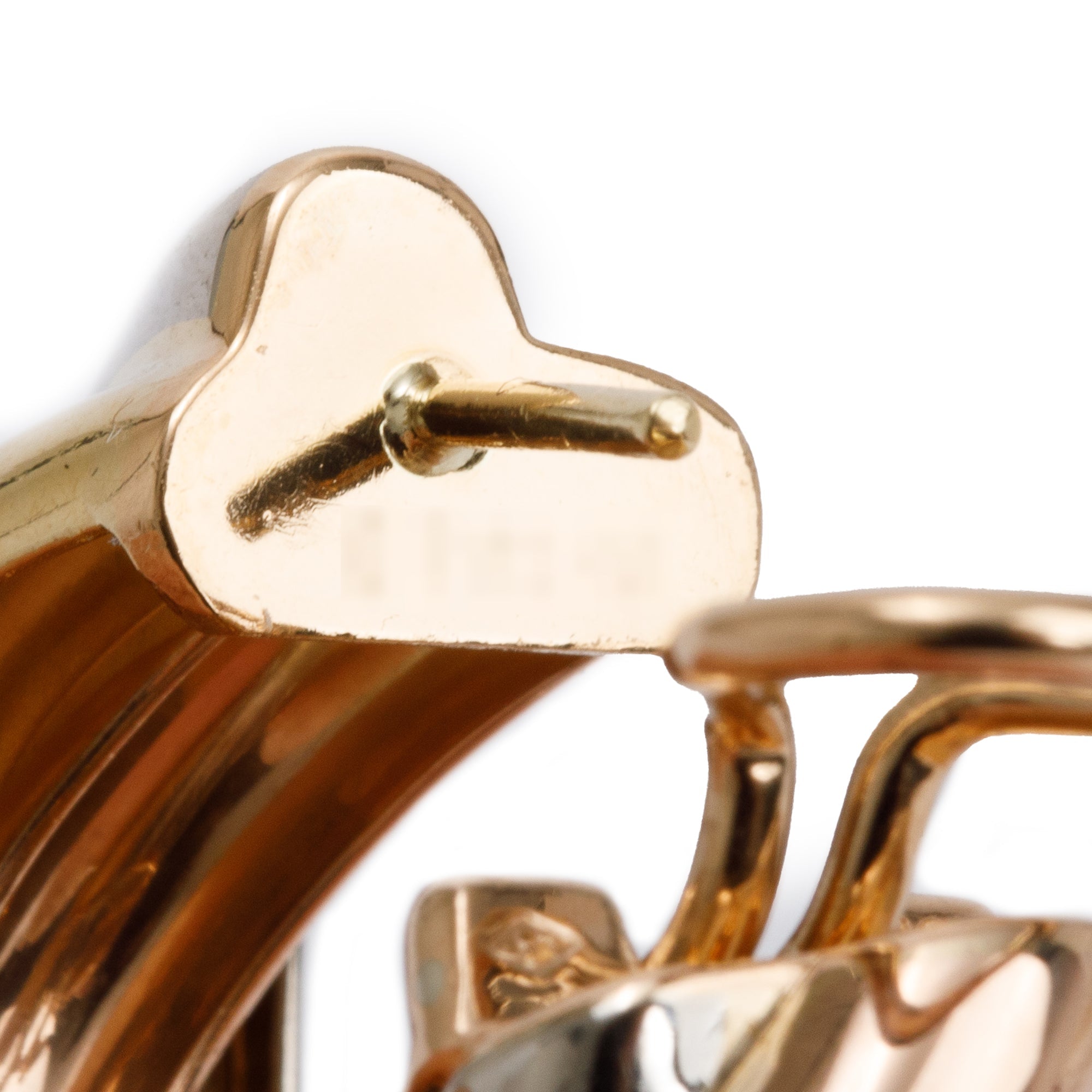 Cartier Vintage 18k Yellow, White & Rose Gold Trinity Hoop Earrings