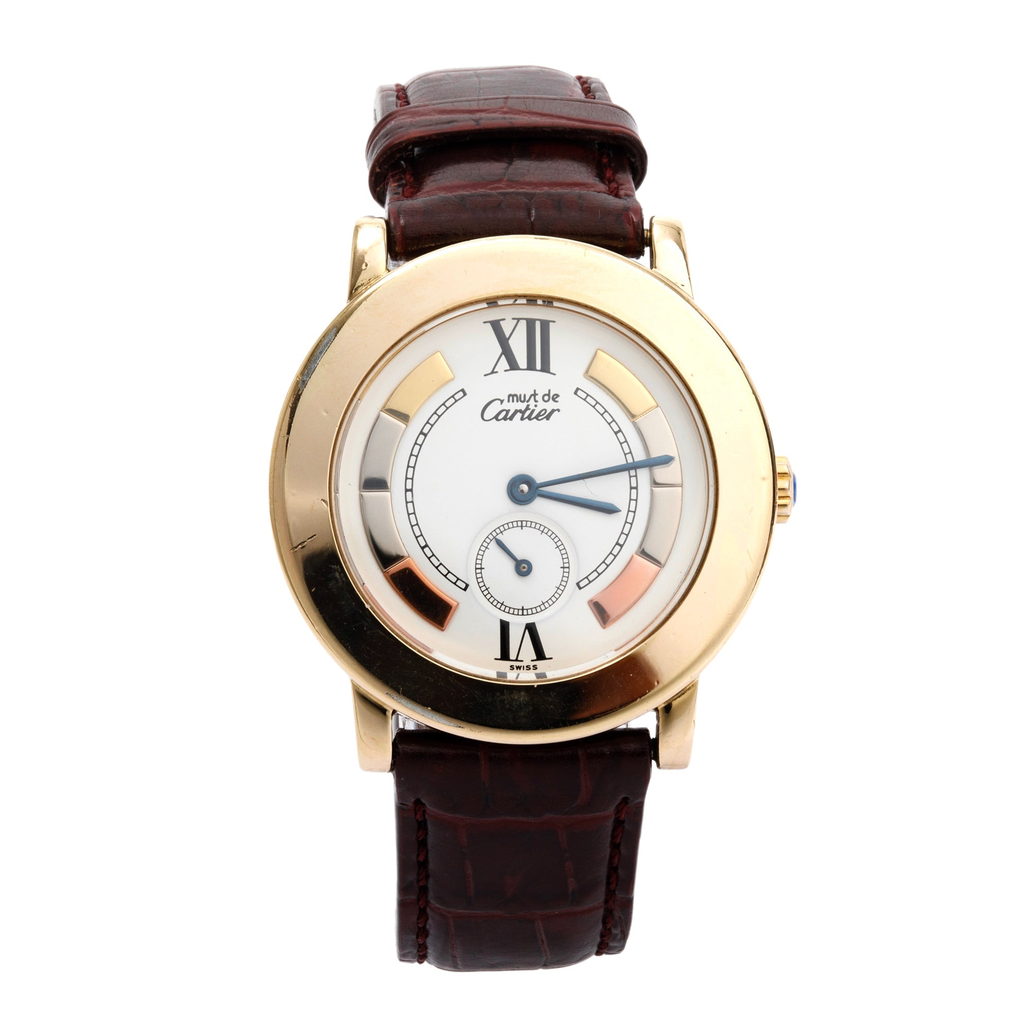 Cartier Vintage Argent Must De Cartier Ronde 33 MM Watch