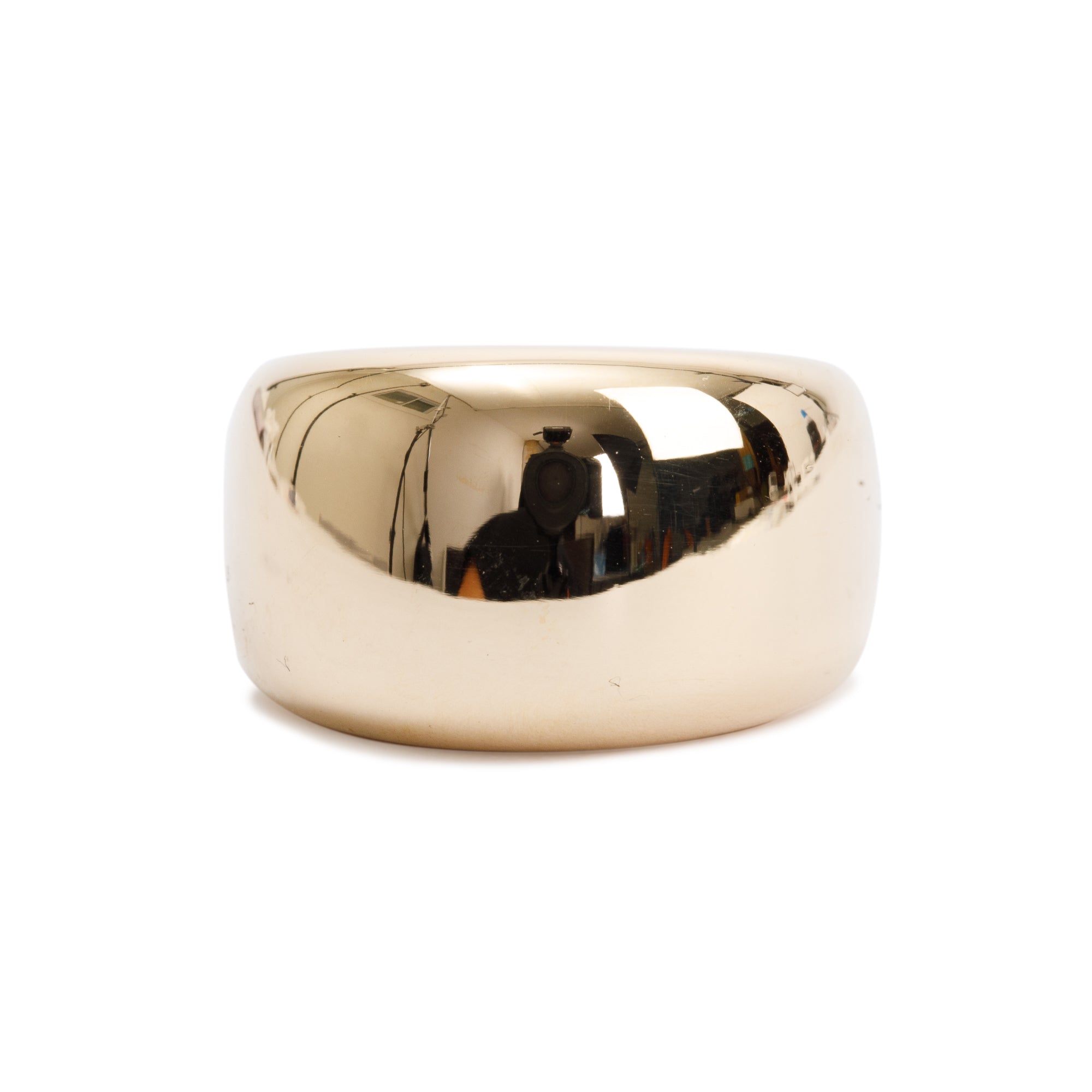 Cartier Vintage Paris 18k Yellow Gold Nouvelle Vague Dome Ring, Size 51 5.75
