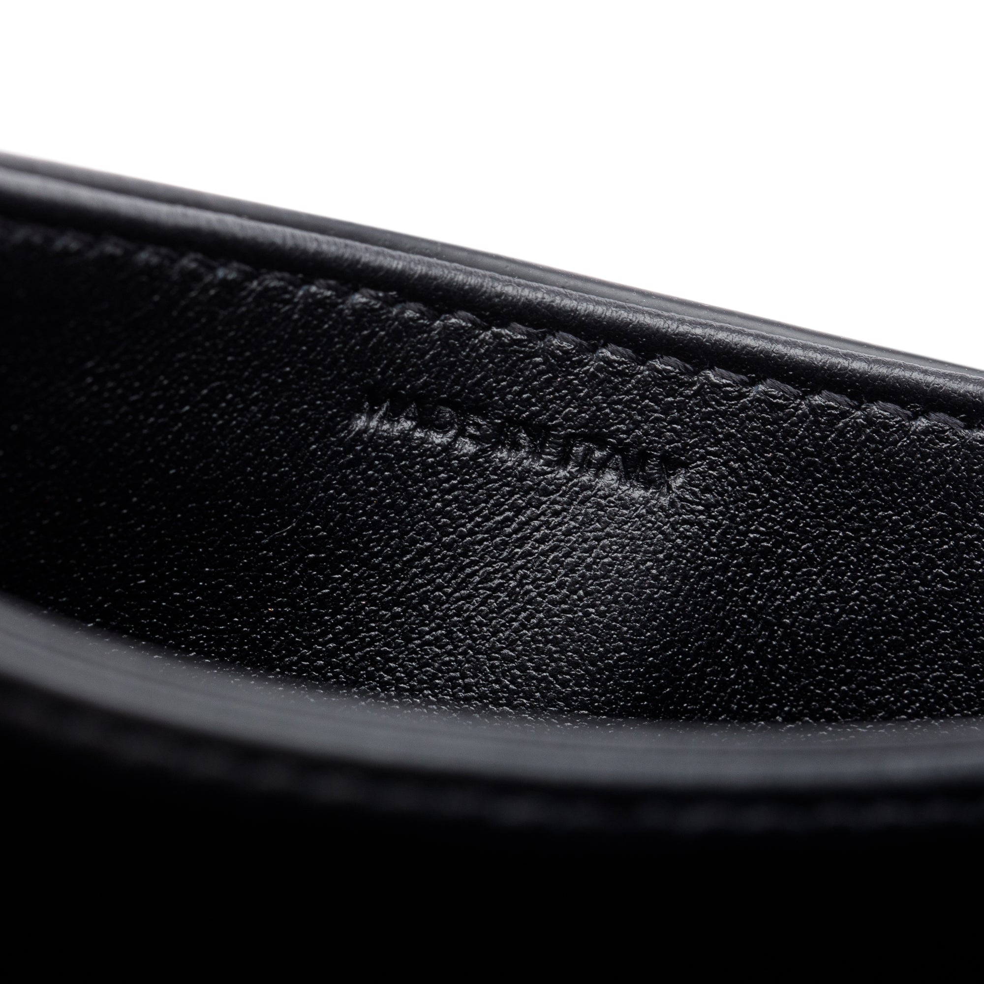 Celine 2021 Black Shiny Calfskin Leather Mini Besace Clea Shoulder Bag w/ Strap & Box