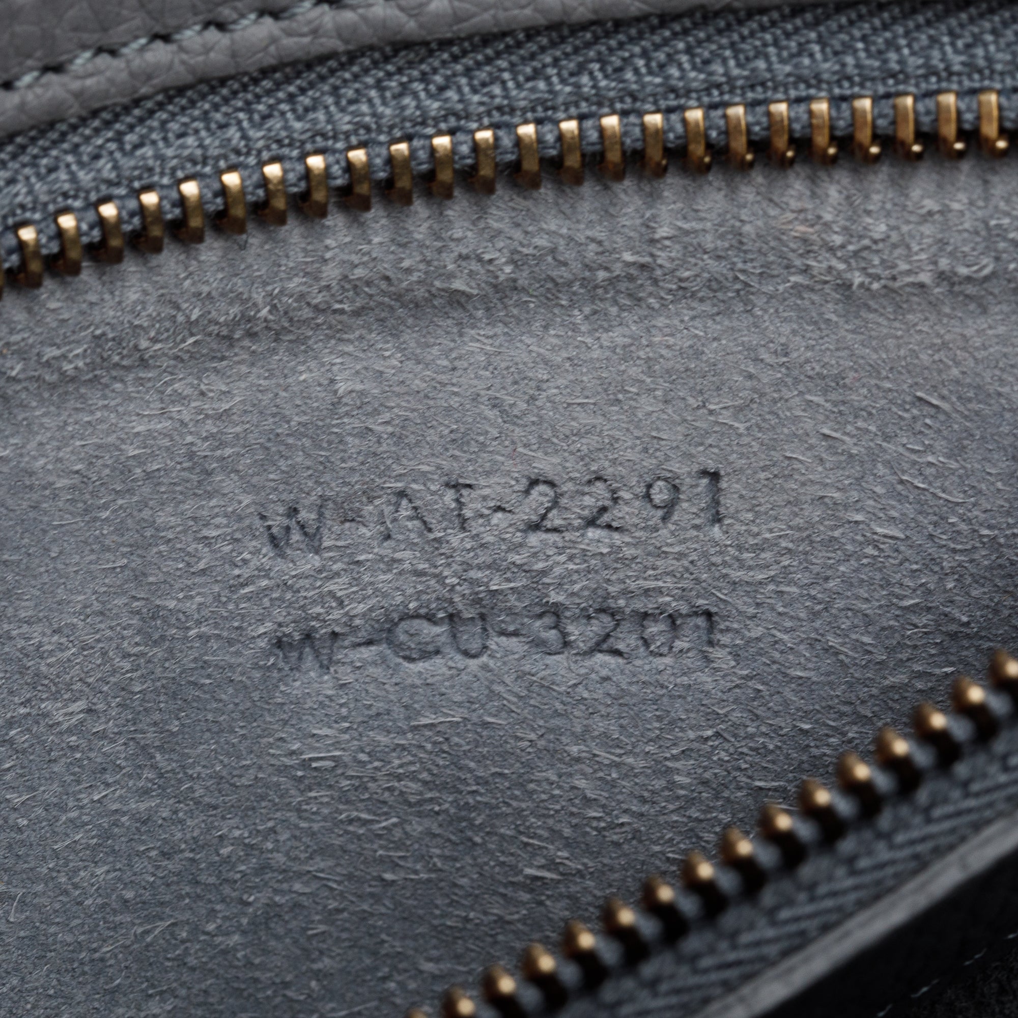 Celine 2021 Grey Calfskin Leather Micro Luggage Tote