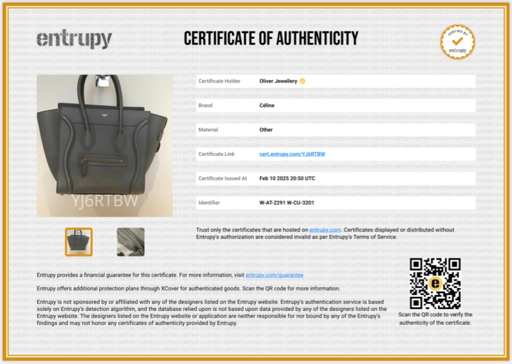 Celine 2021 Grey Calfskin Leather Micro Luggage Tote