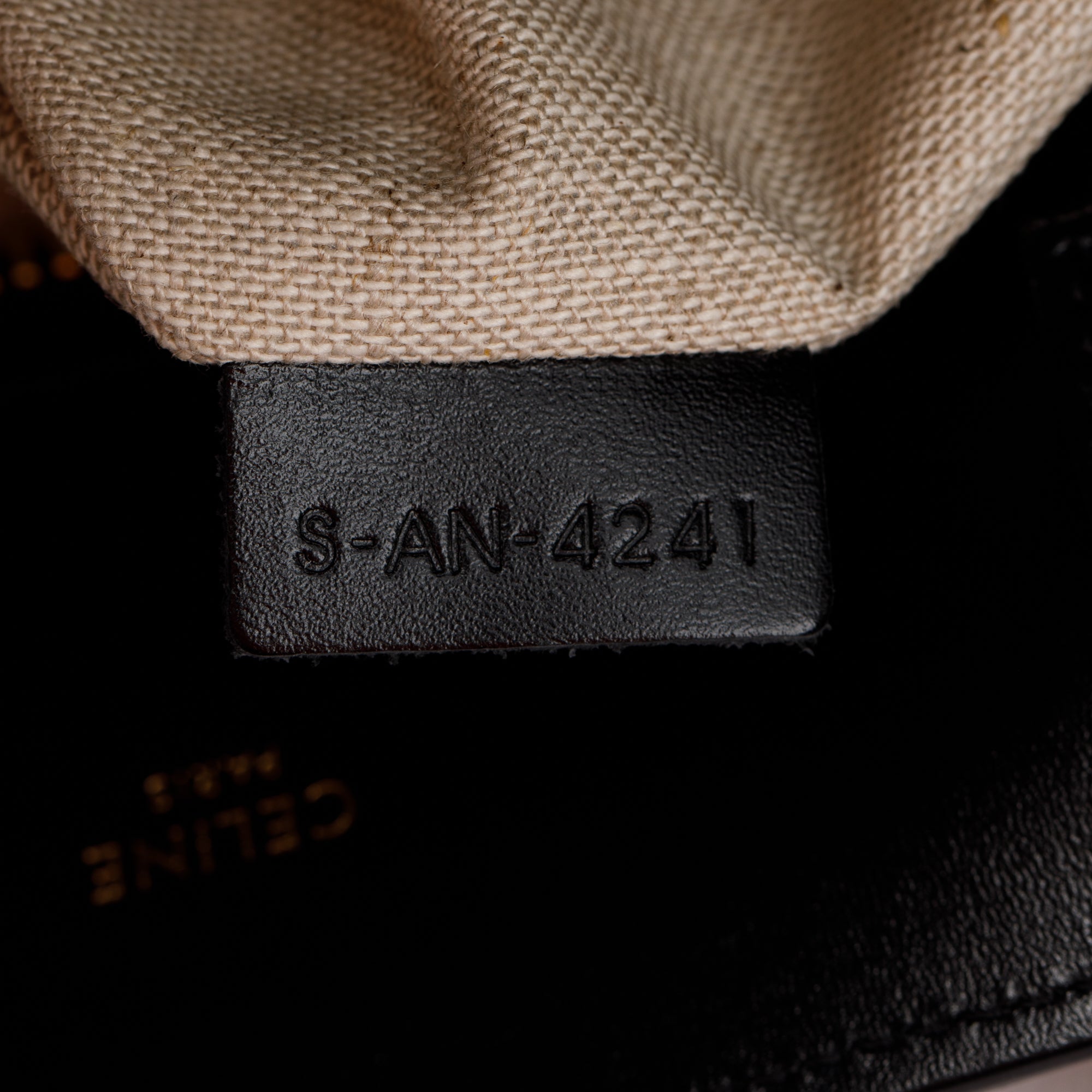 Celine 2021 Small Beige Canvas Black Calfskin Logo Vertical Cabas Tote w/ Strap