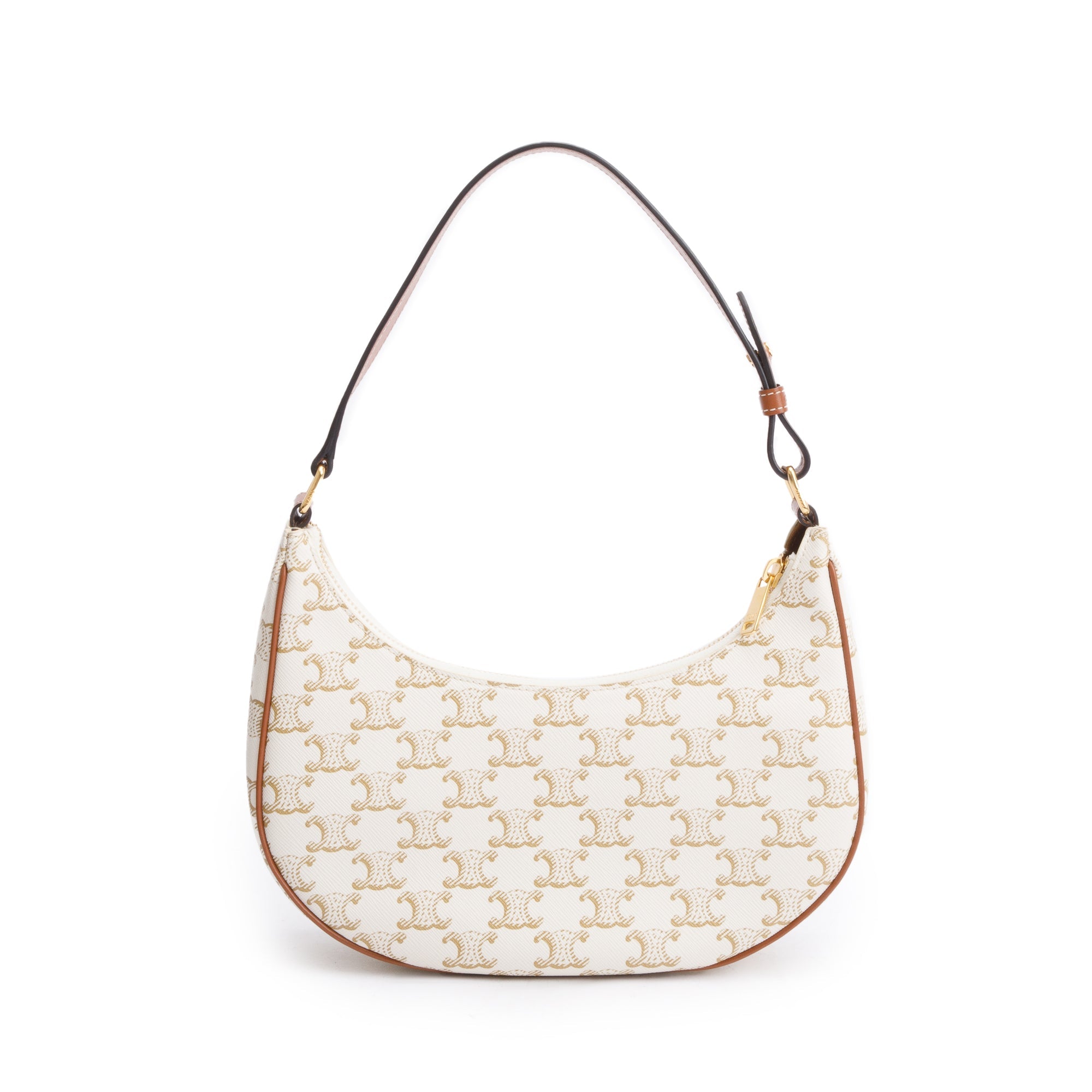Celine 2021 White Triomphe Canvas Ava Shoulder Bag