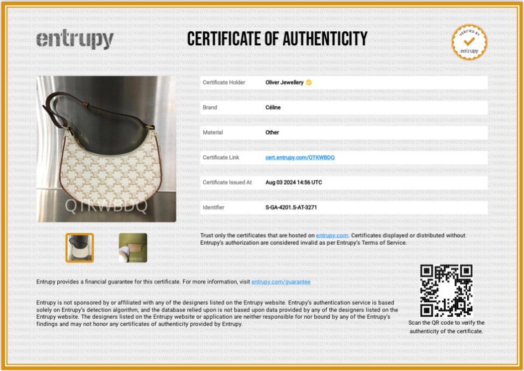 Celine 2021 White Triomphe Canvas Ava Shoulder Bag