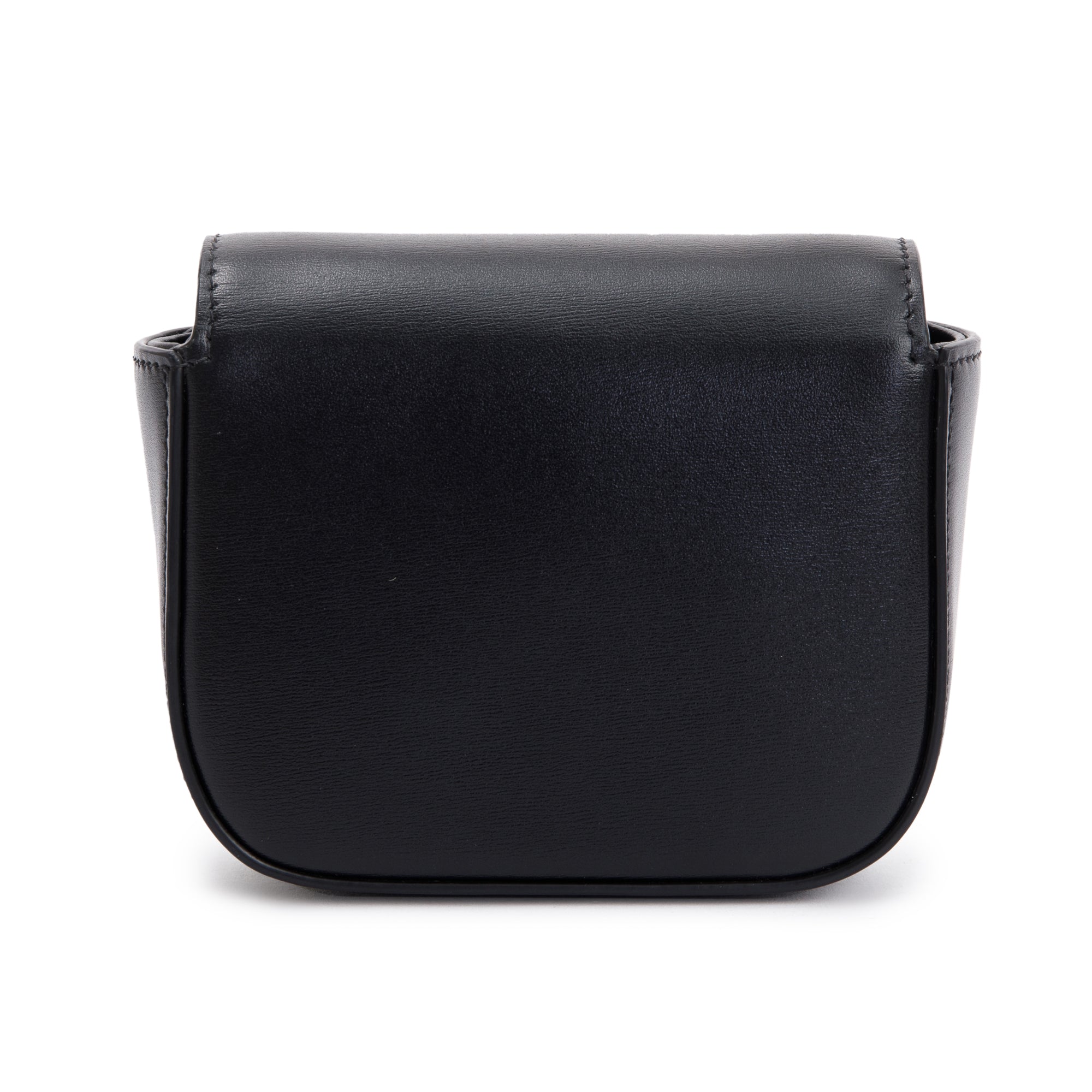 Celine 2022 Black Calfskin Leather Mini Triomphe Belt Bag w/ Box