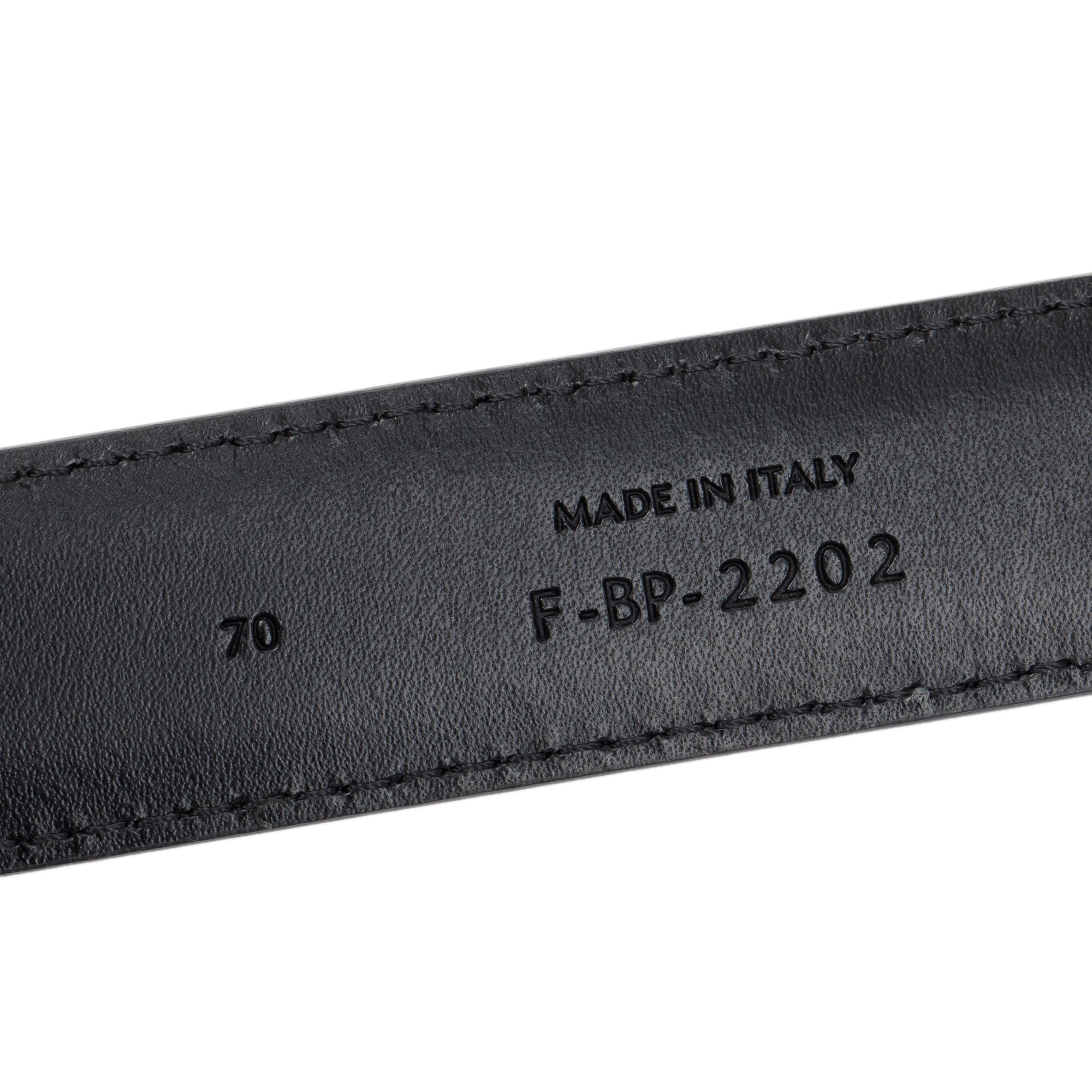 Celine 2022 Black Taurillon Leather Medium Triomphe Belt, Size 70