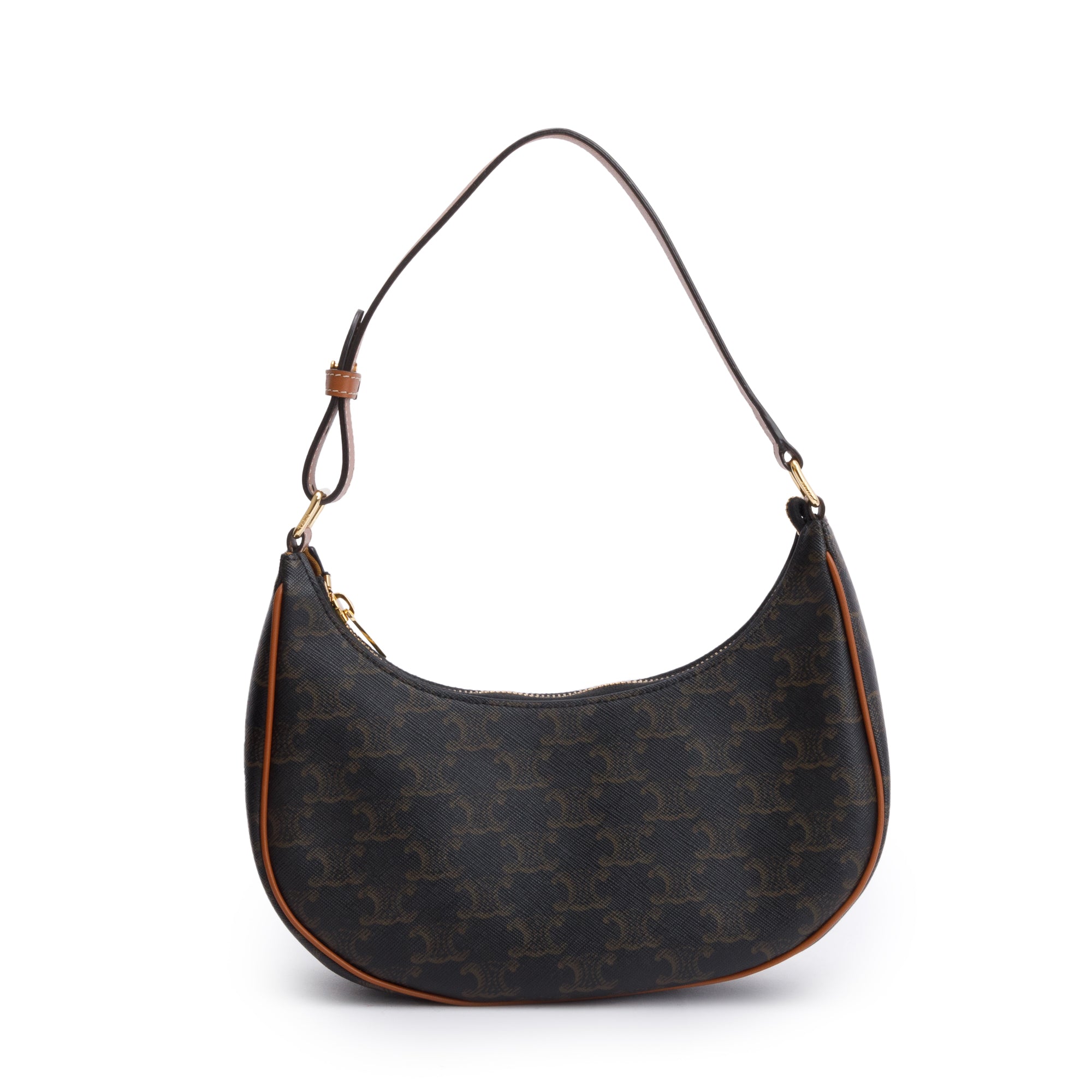 Celine 2022 Brown Triomphe Canvas Ava Shoulder Bag w/ Box