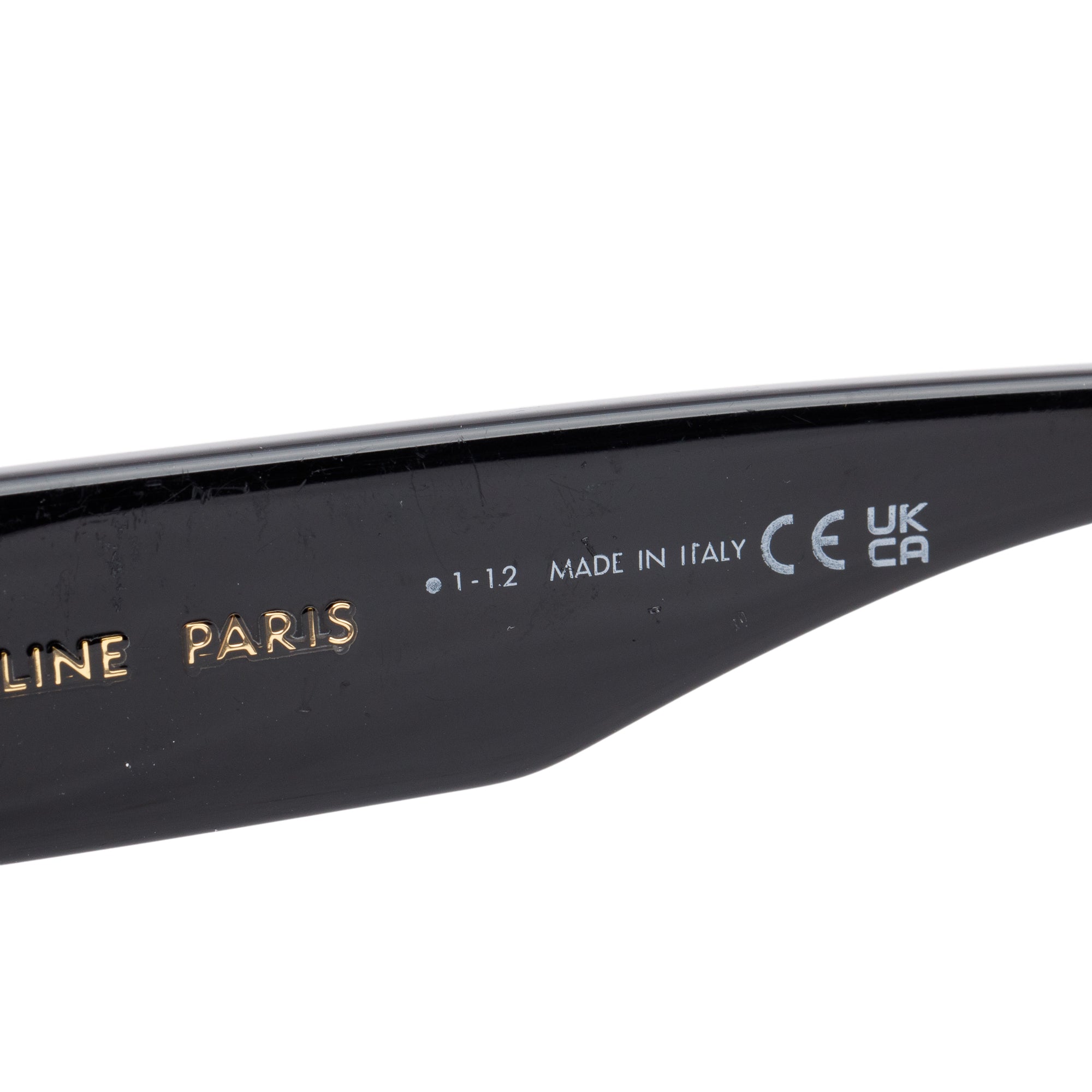 Celine 2022 CL40197 Black Acetate Rectangular Sunglasses w/ Box, Receipt & Case