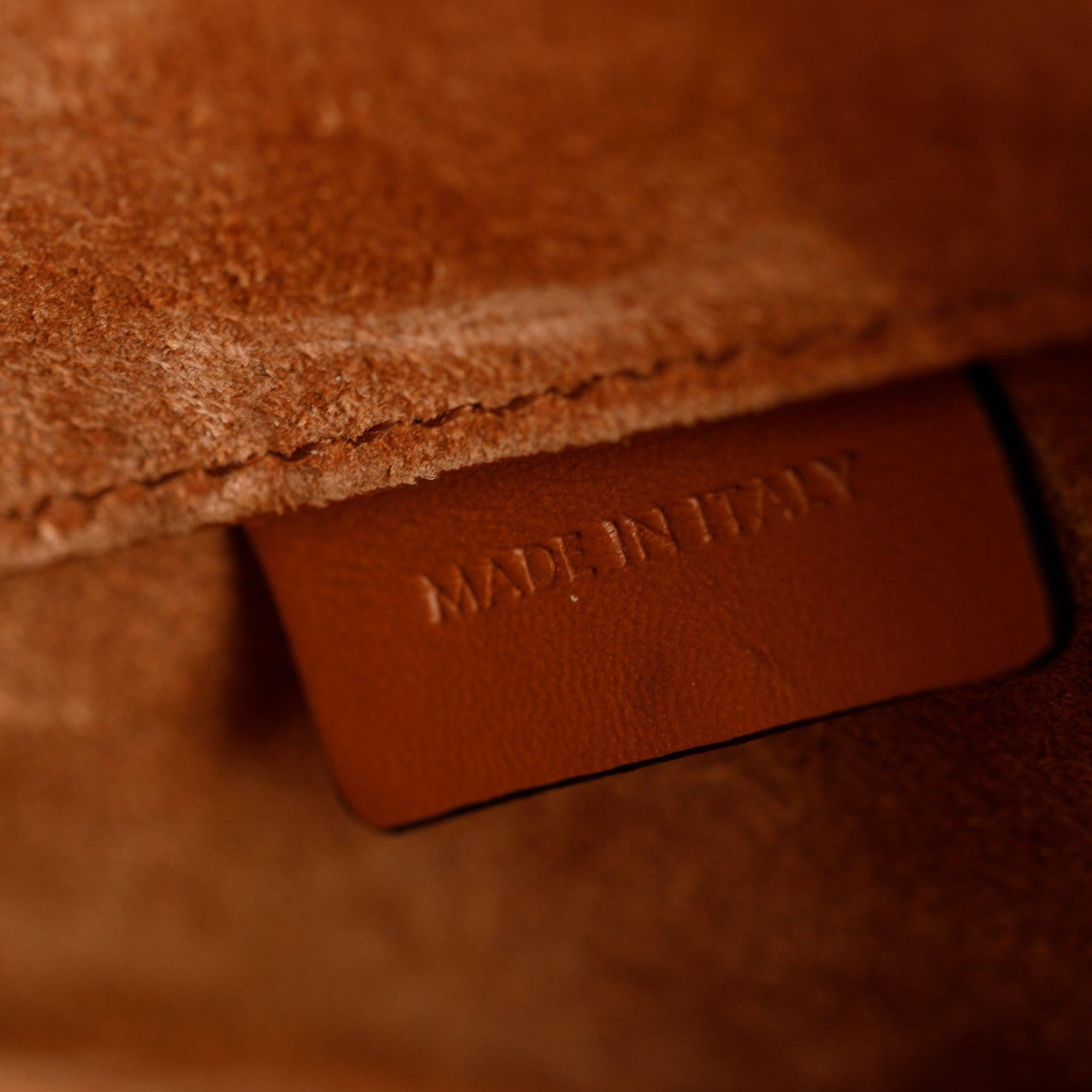 Celine 2022 Tan Smooth Calfskin Leather Cuir Triomphe Oval Crossbody Bag