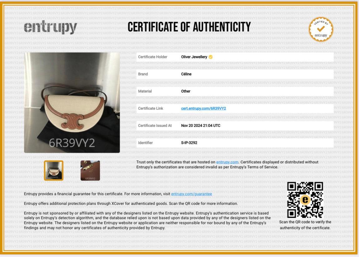 Celine 2022 Tan Smooth Calfskin Leather Neutral Canvas Besace Cuir Triomphe Crossbody Bag