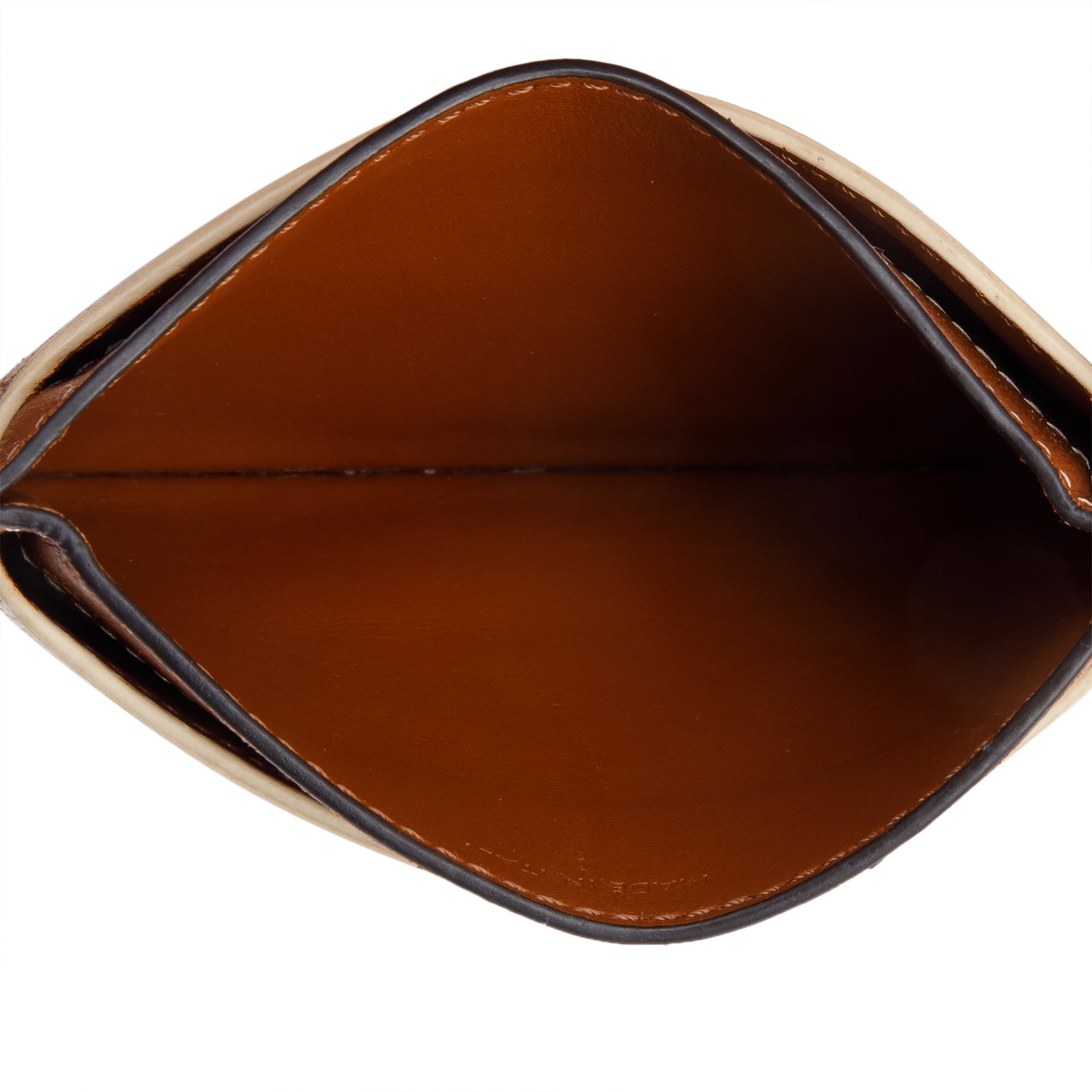 Celine 2022 White/Tan Triomphe Canvas Logo Card Holder