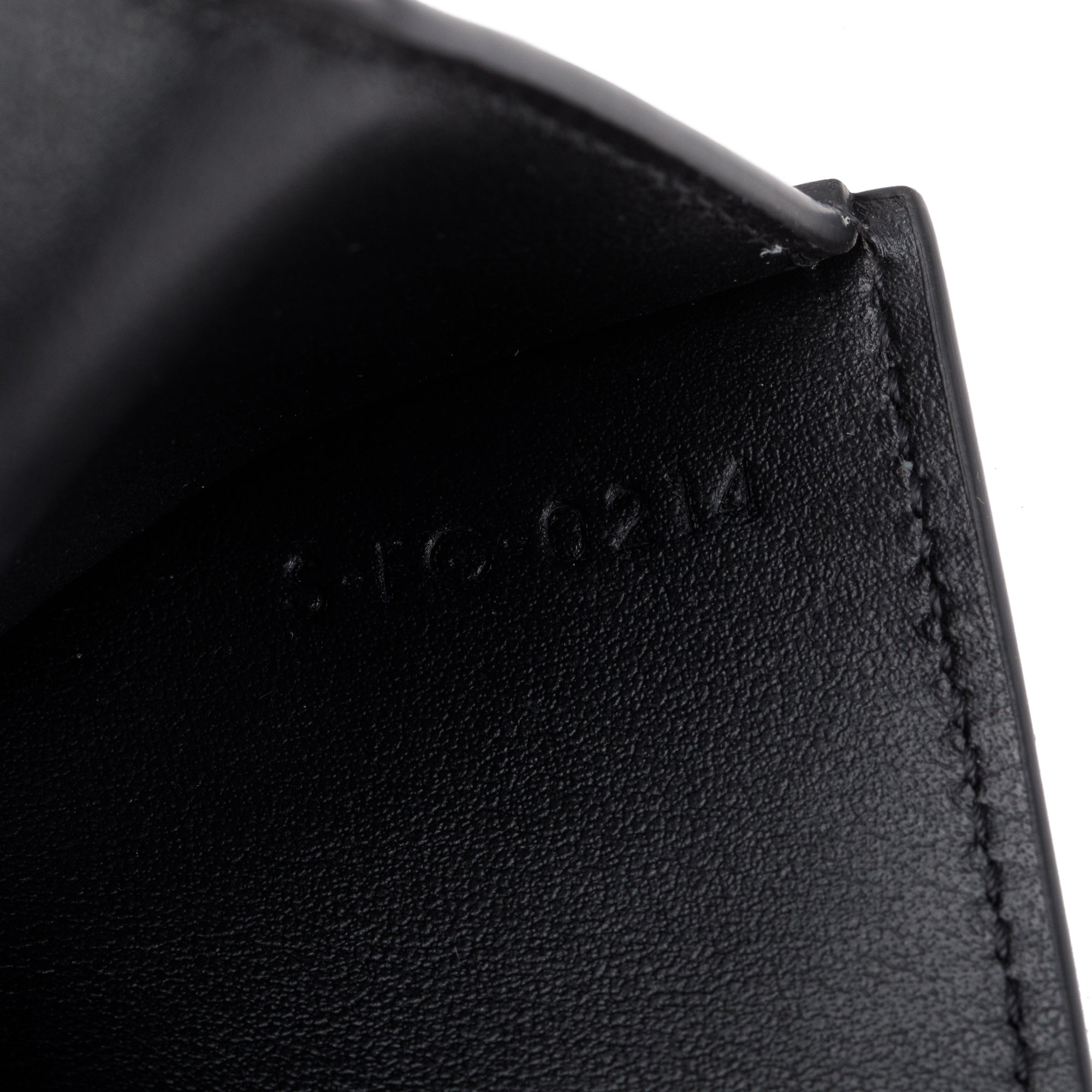 Celine 2024 Black Shiny Calfskin Leather Triomphe Compact Wallet