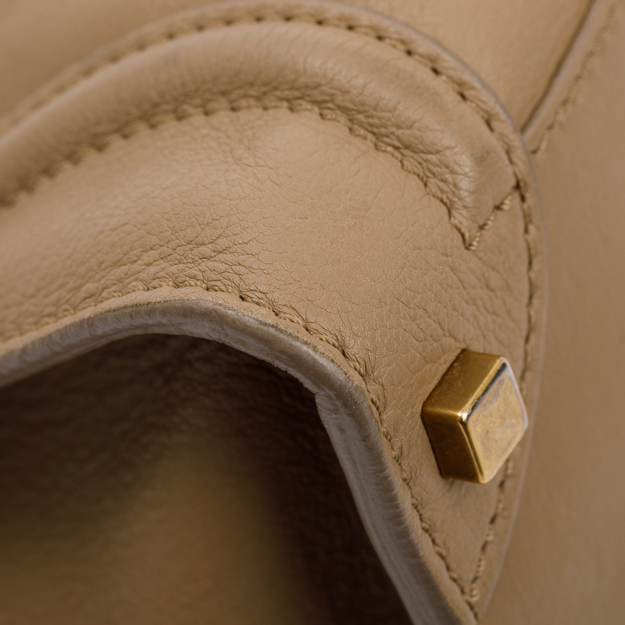 Celine Beige Calfskin Leather Medium Luggage Tote