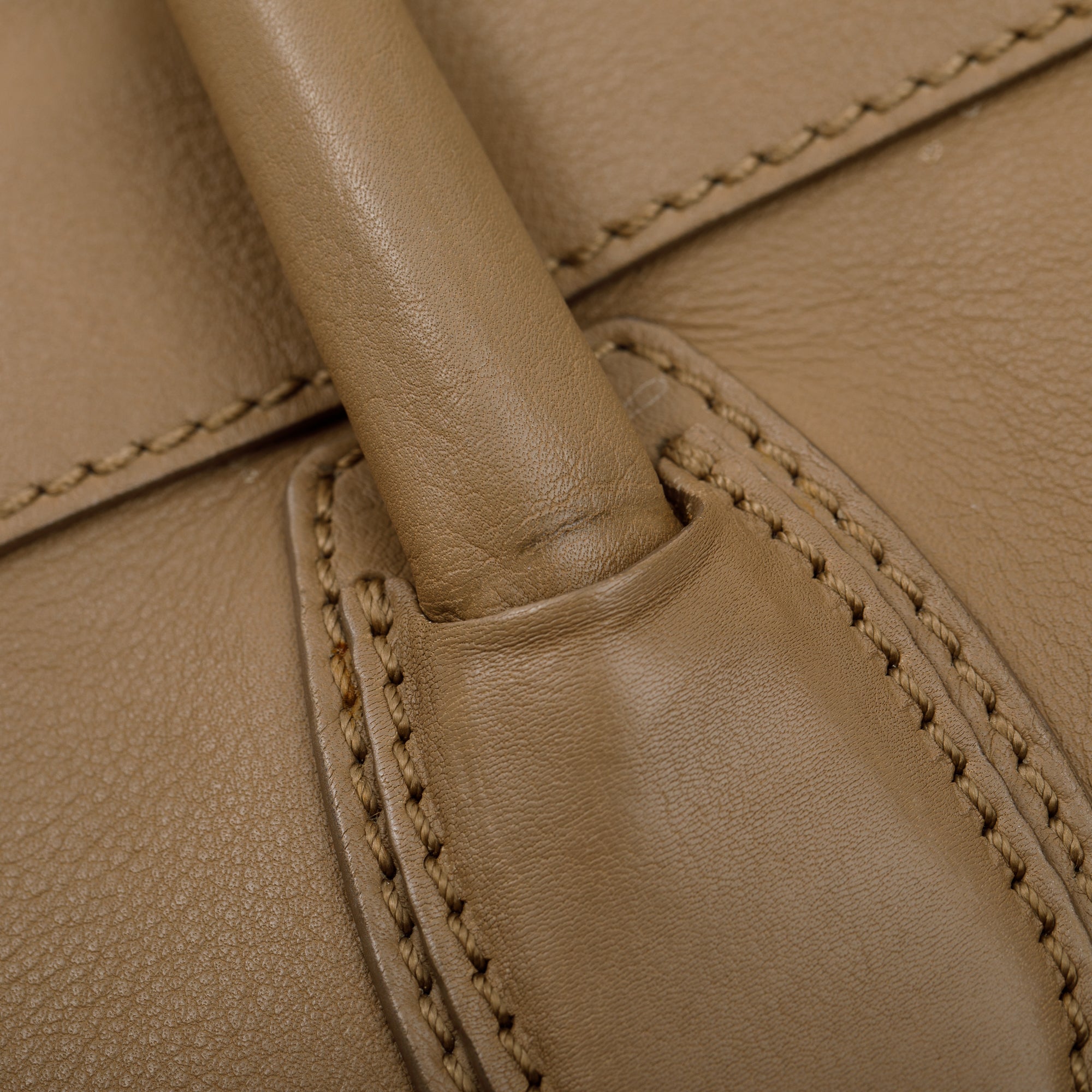 Celine Beige Calfskin Leather Medium Luggage Tote