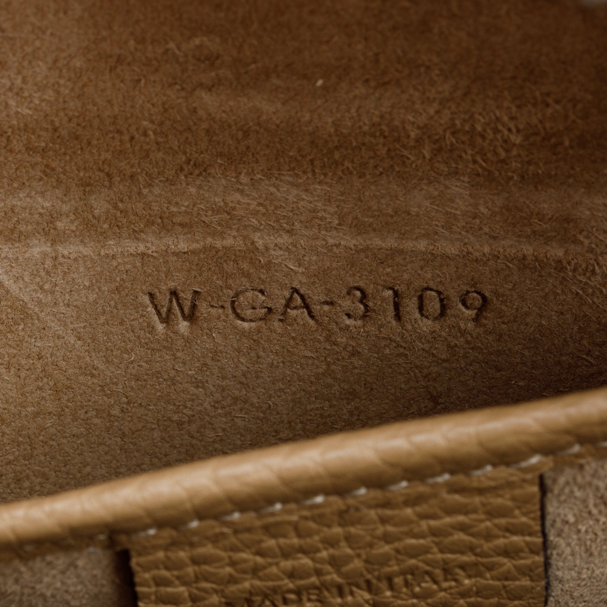 Celine Beige Drummed Calfskin Leather Nano Luggage Tote w/ Strap