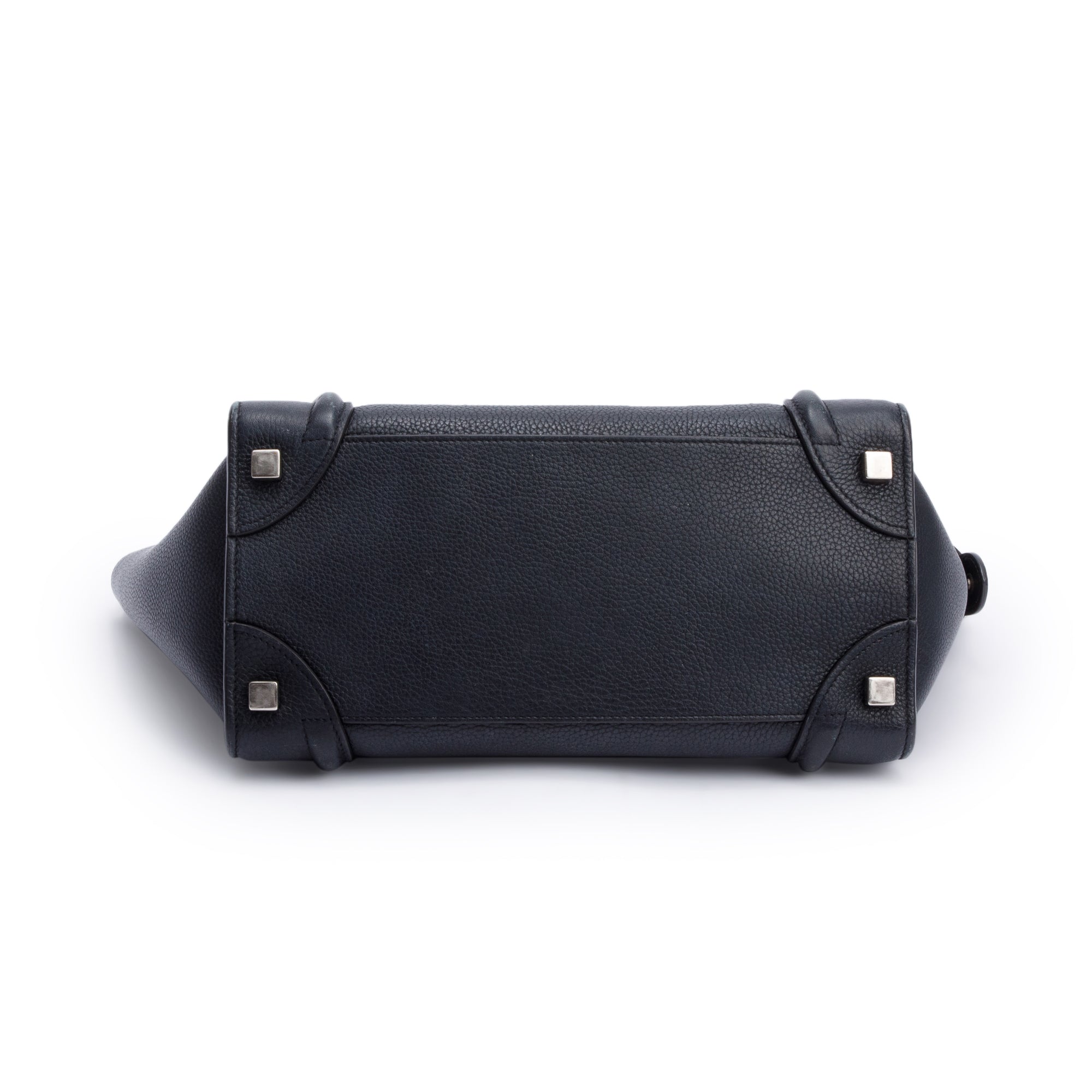 Celine Black Calfskin Leather Micro Luggage Tote