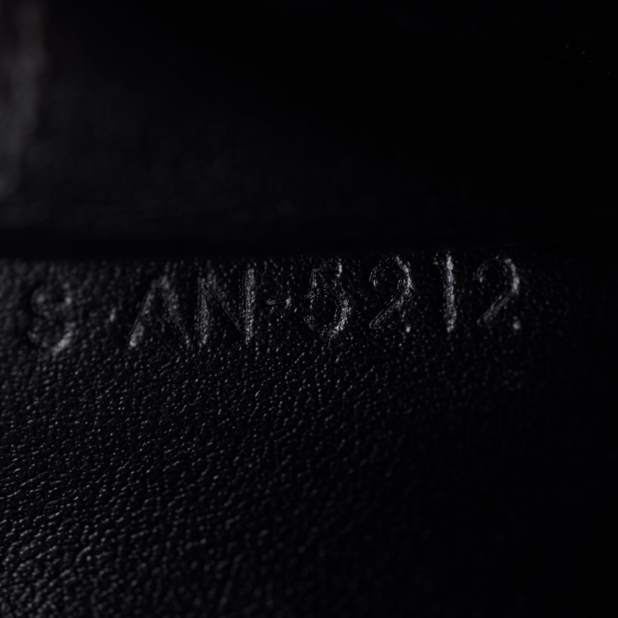 Celine Black Grained Calfskin Leather Strap Wallet