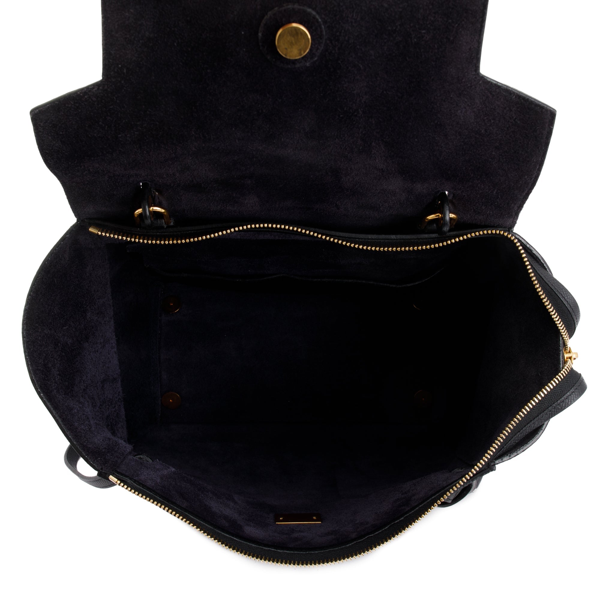 Celine Black Grained Leather Mini Belt Bag w/ Strap