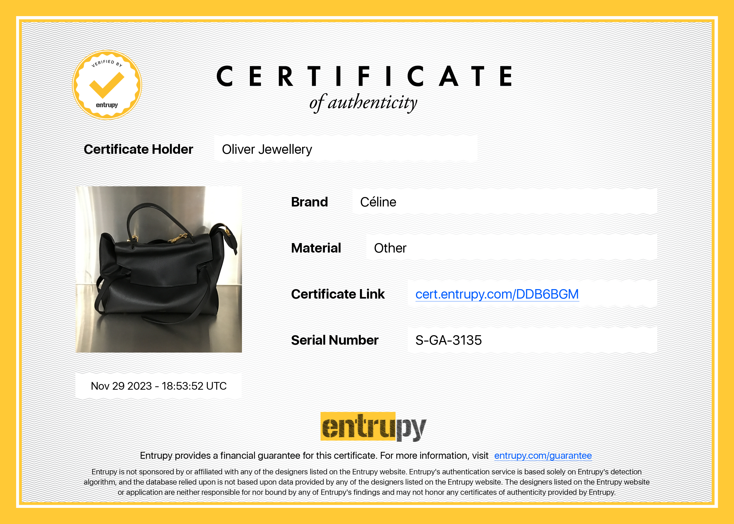 Celine Black Grained Leather Mini Belt Bag w/ Strap