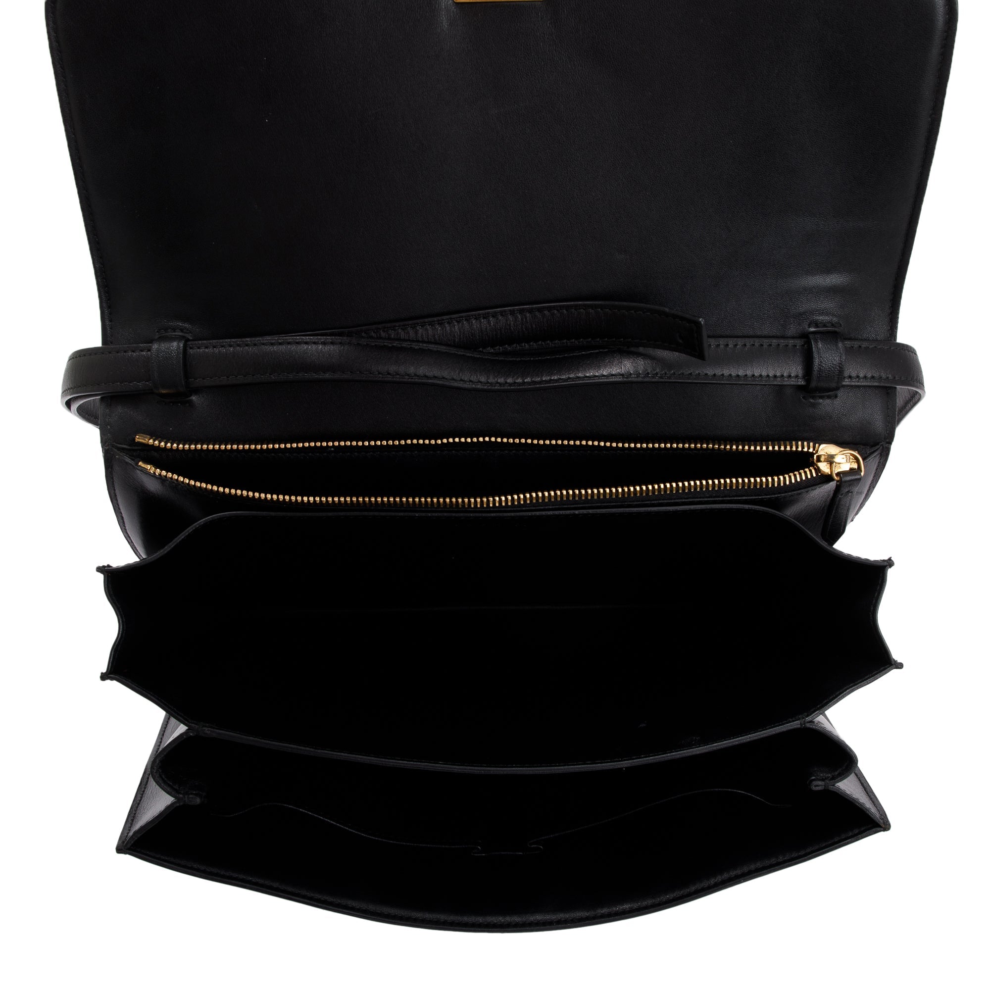 Celine Black Smooth Calfskin Large Classic Box Flap Bag