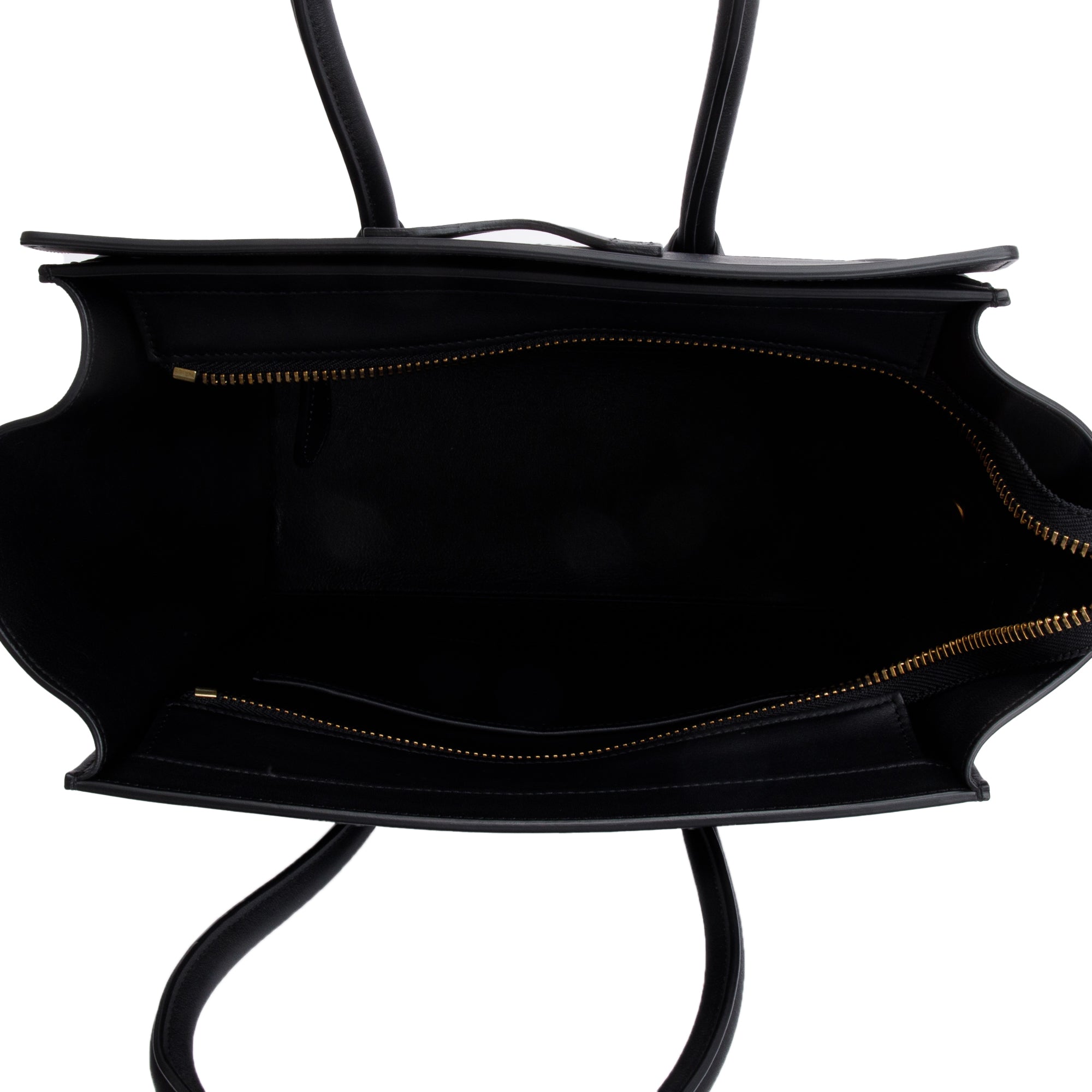 Celine Black Smooth Calfskin Leather Micro Luggage Tote