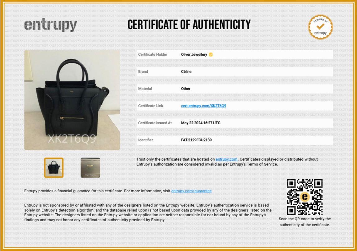 Celine Black Smooth Calfskin Leather Micro Luggage Tote