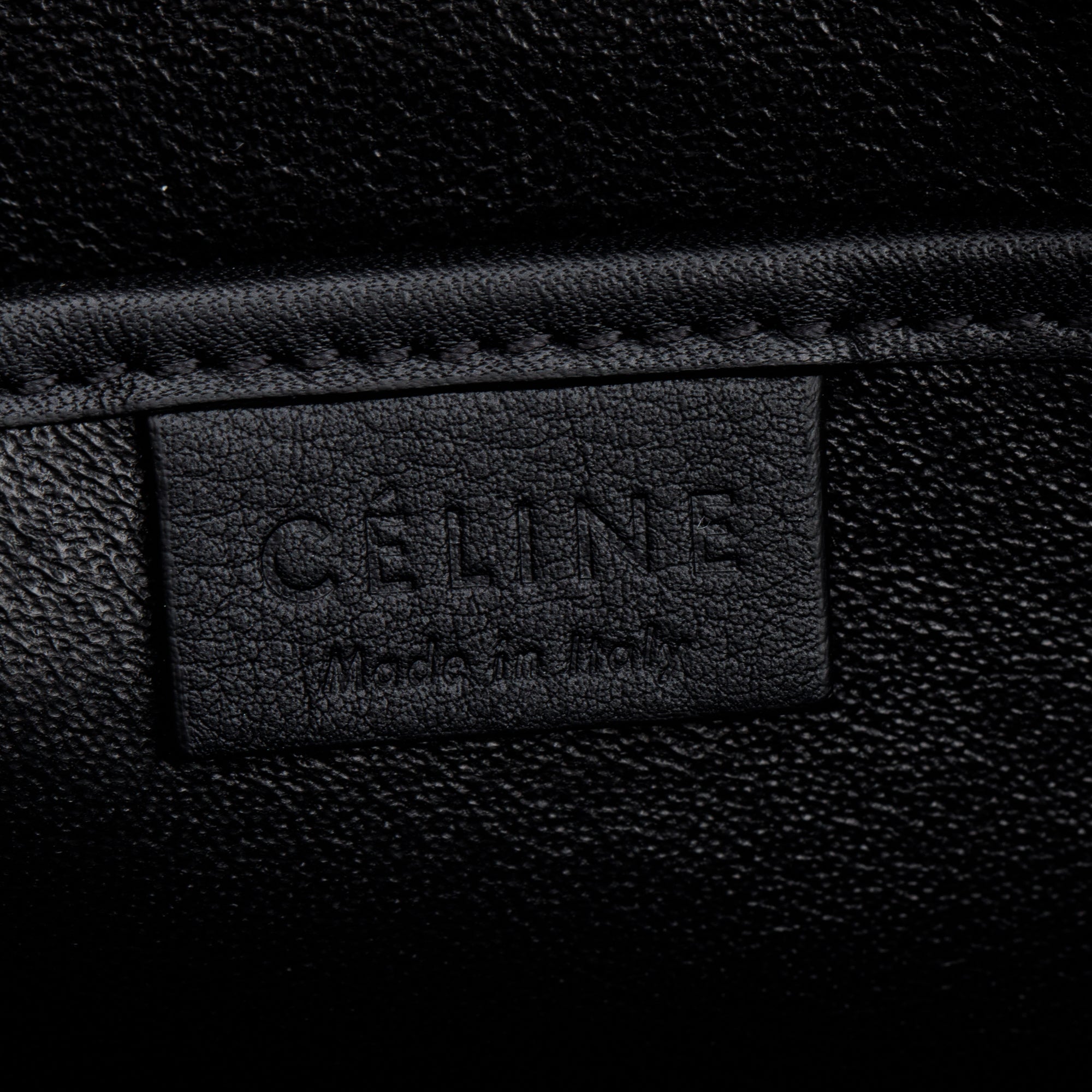 Celine Black Smooth Calfskin Leather Nano Luggage Tote w/ Strap