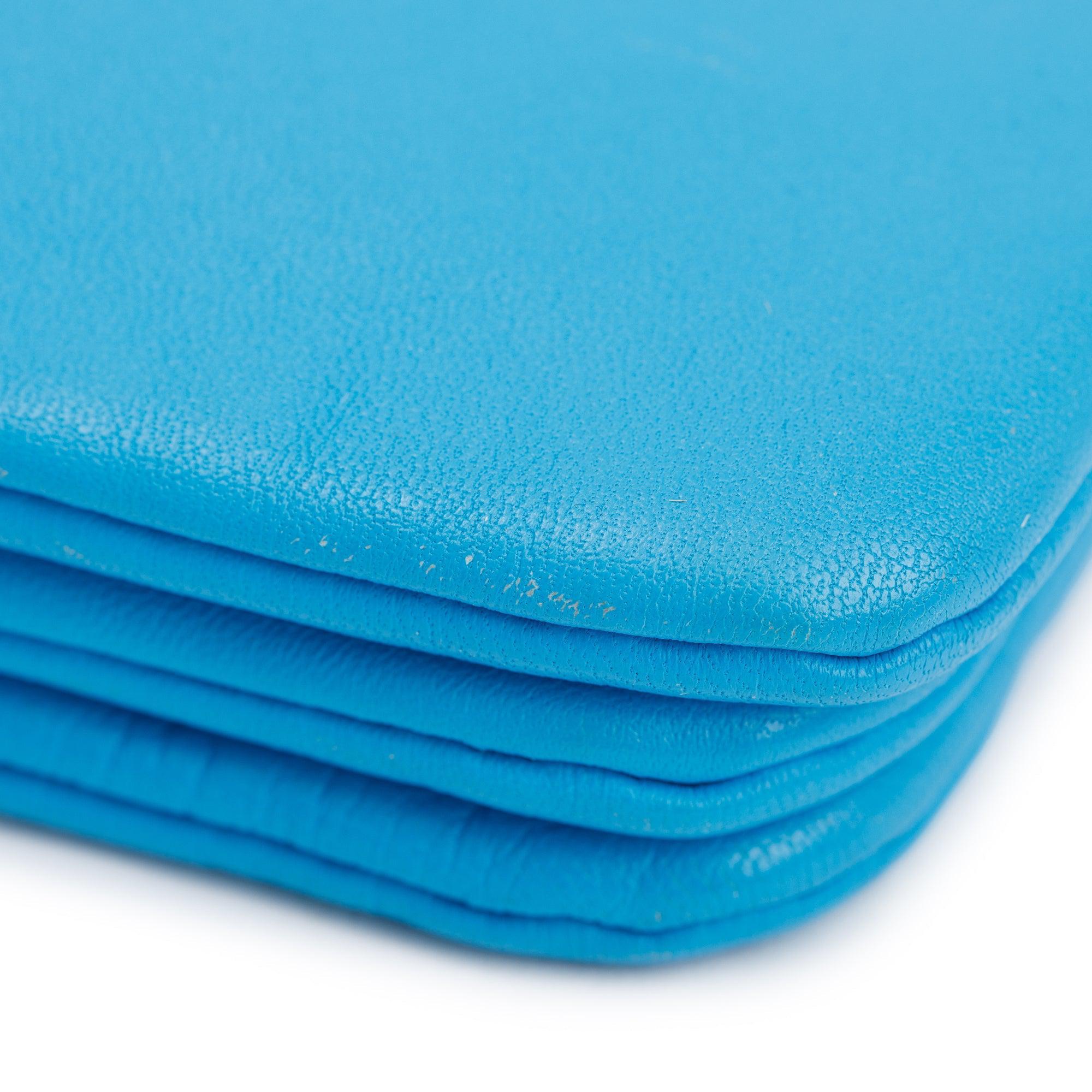 Celine Blue Calfskin Leather Small Trio Crossbody Bag