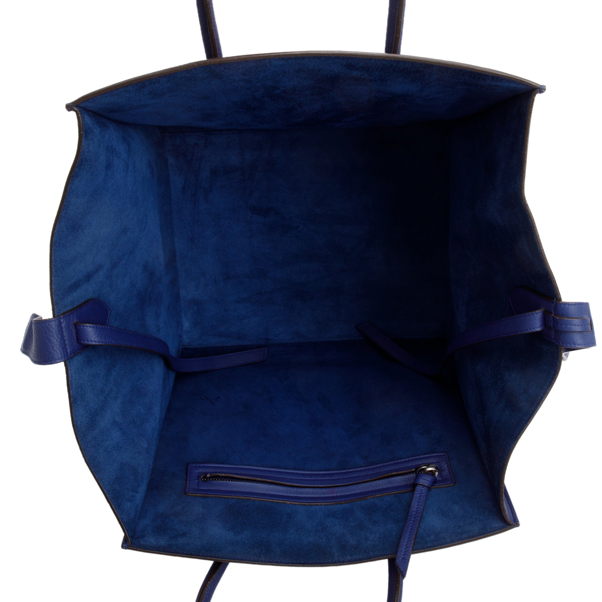 Celine Blue Grained Calfskin Medium Phantom Luggage Tote