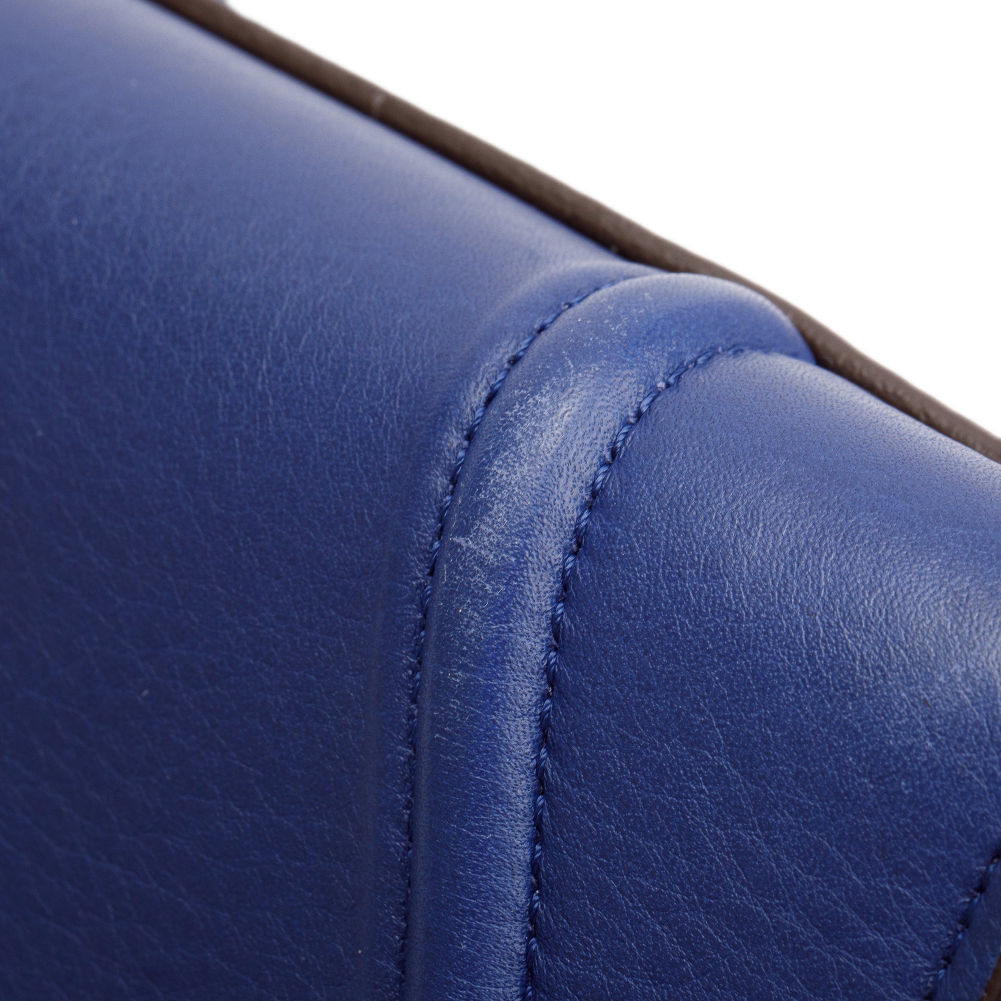 Celine Blue Grained Calfskin Medium Phantom Luggage Tote