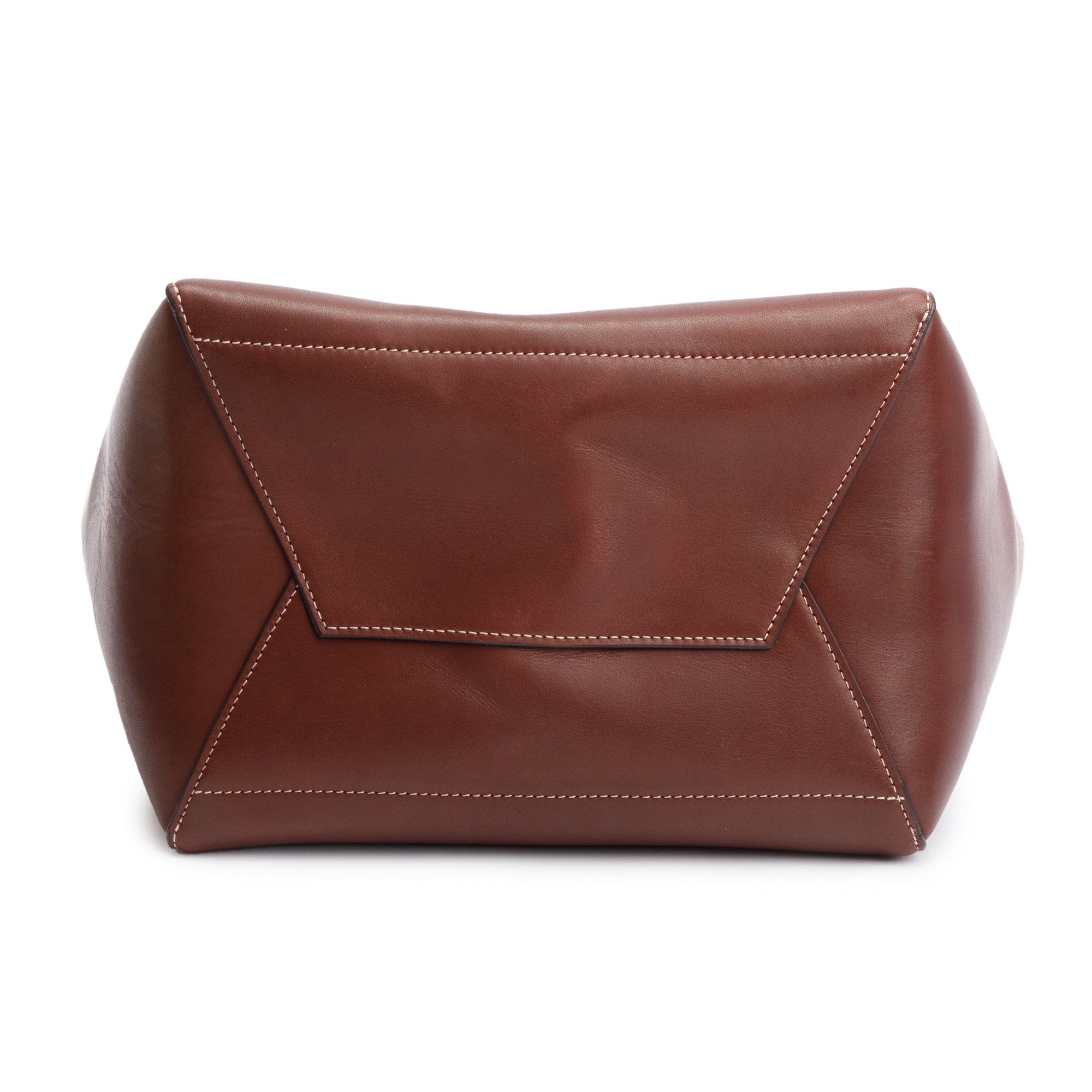 Celine Burgundy Leather Medium Seau Sangle Bucket Bag