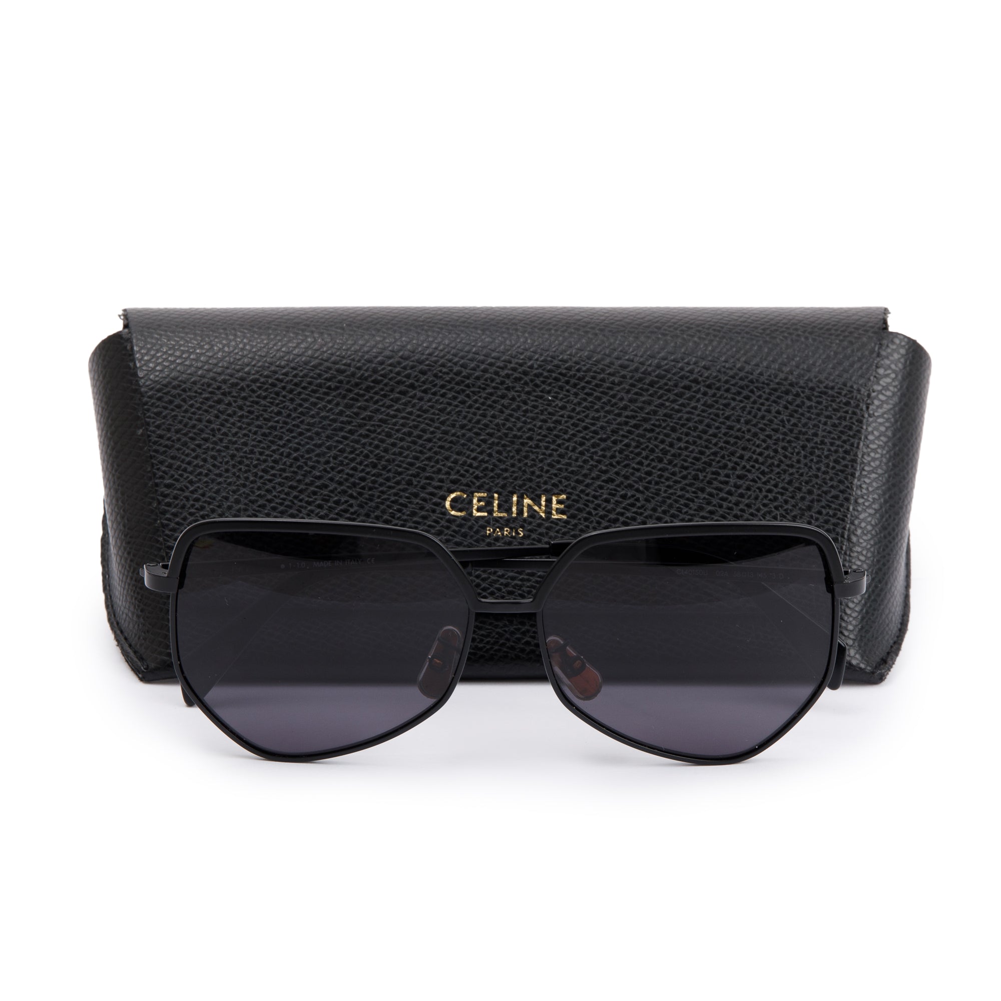 Celine CL40150U Black Acetate Gradient Geometric Sunglasses