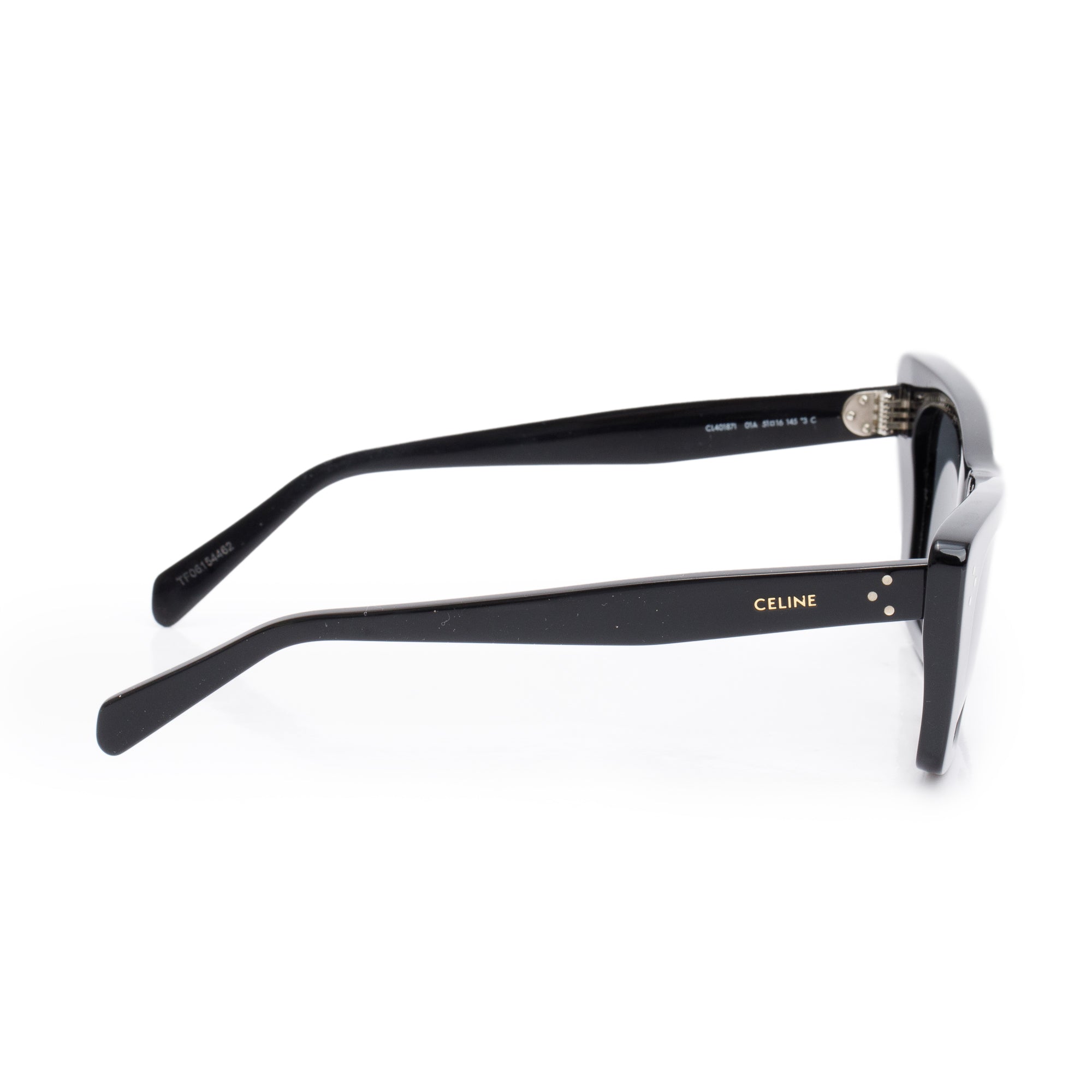 Celine CL401871 Black Acetate Cat-Eye Sunglasses w/ Case