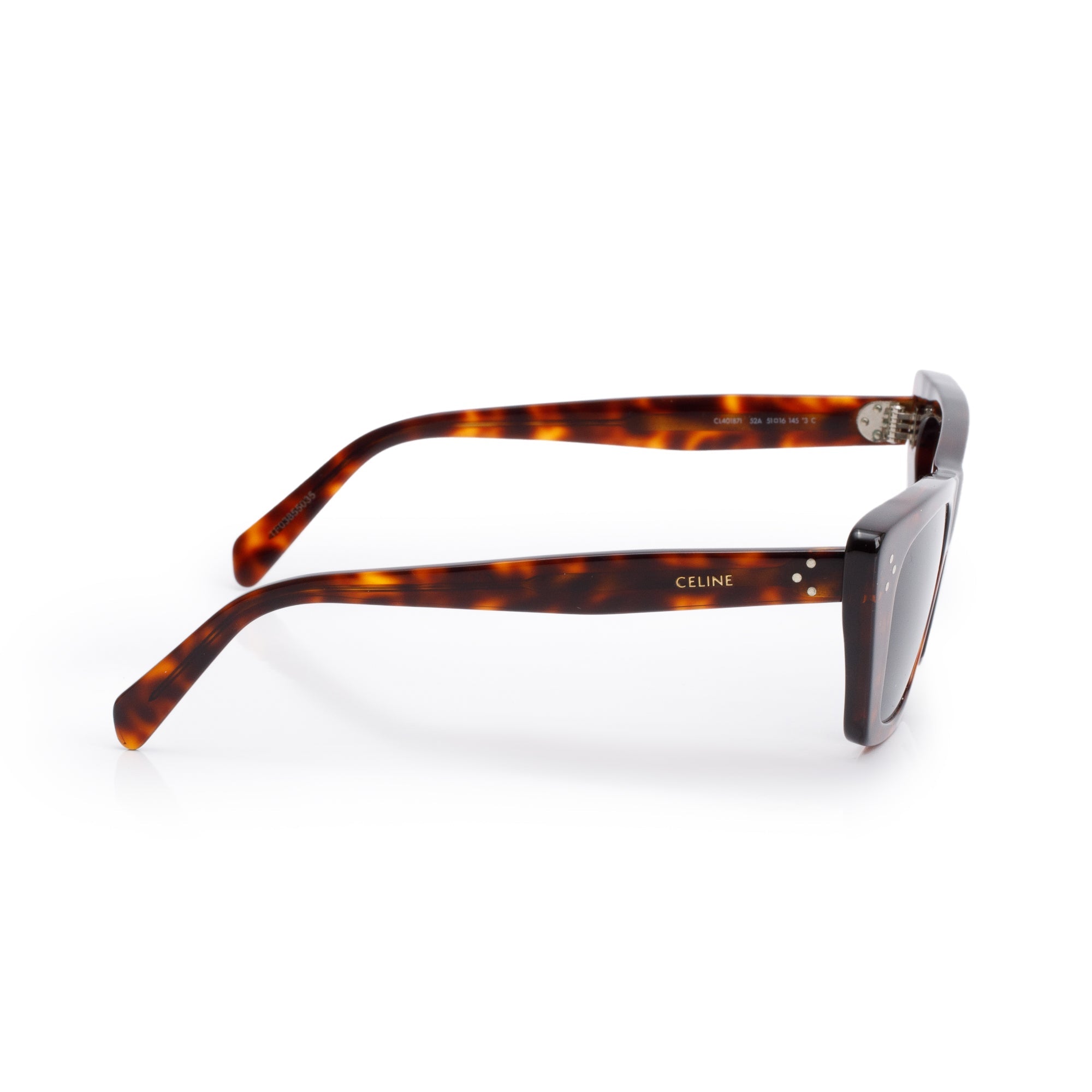 Celine CL401871 Havana Acetate Cat-Eye Sunglasses w/ Case