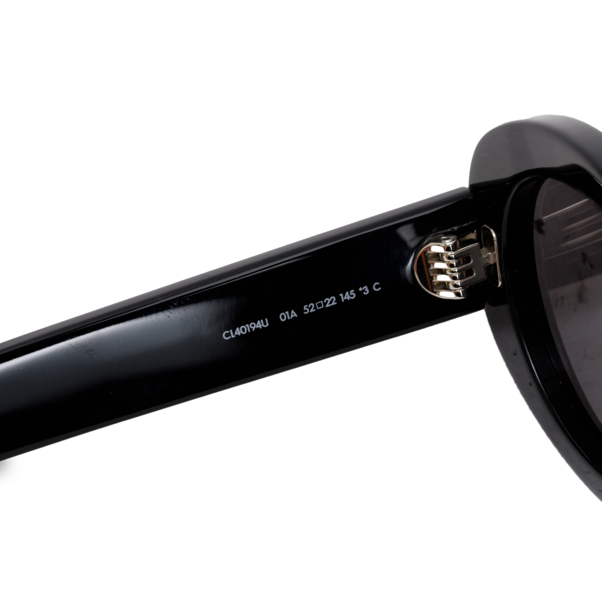 Celine CL40194U Black Acetate Triomphe 01 Oval Sunglasses