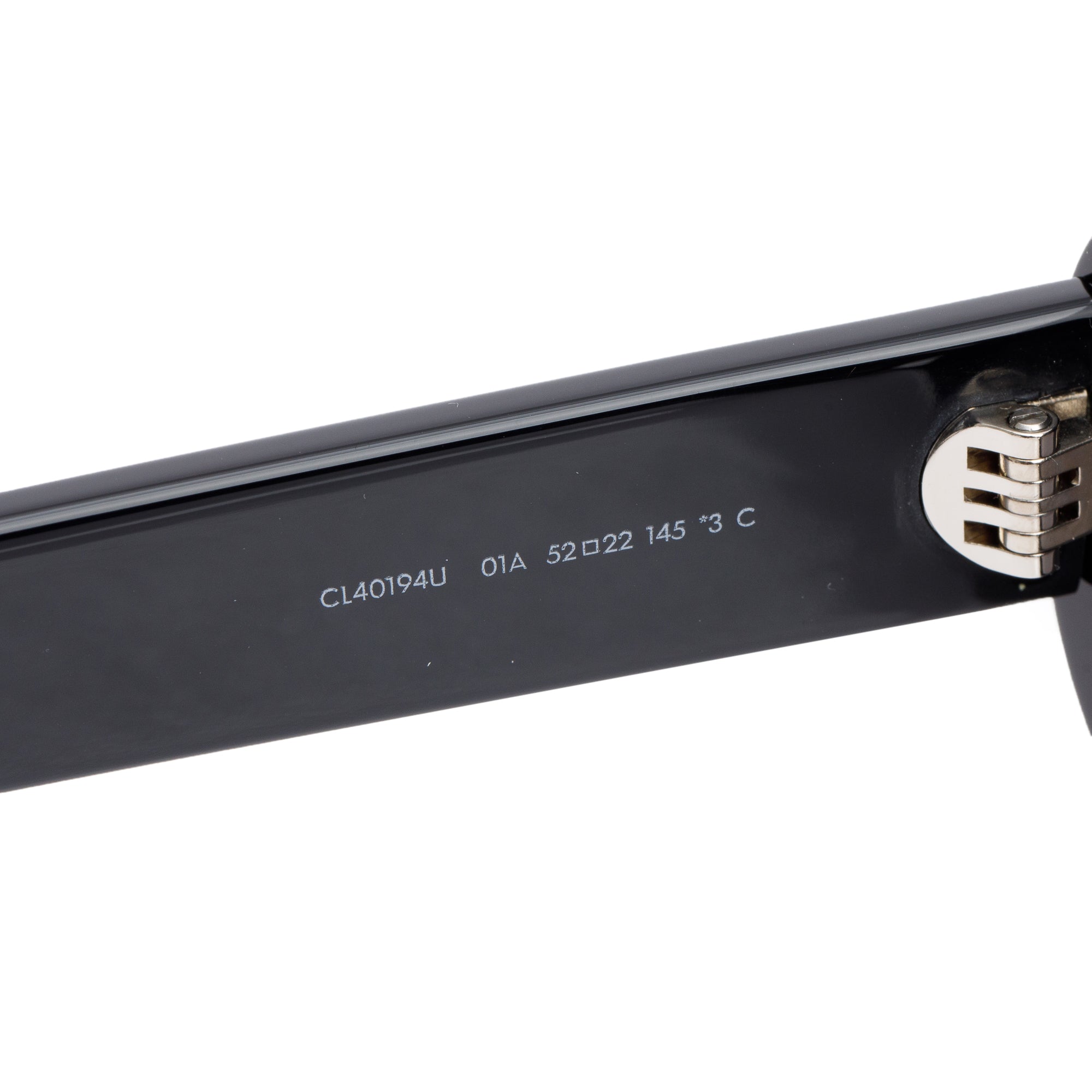 Celine CL40194U Black Acetate Triomphe 01 Oval Sunglasses w/ Box & Case