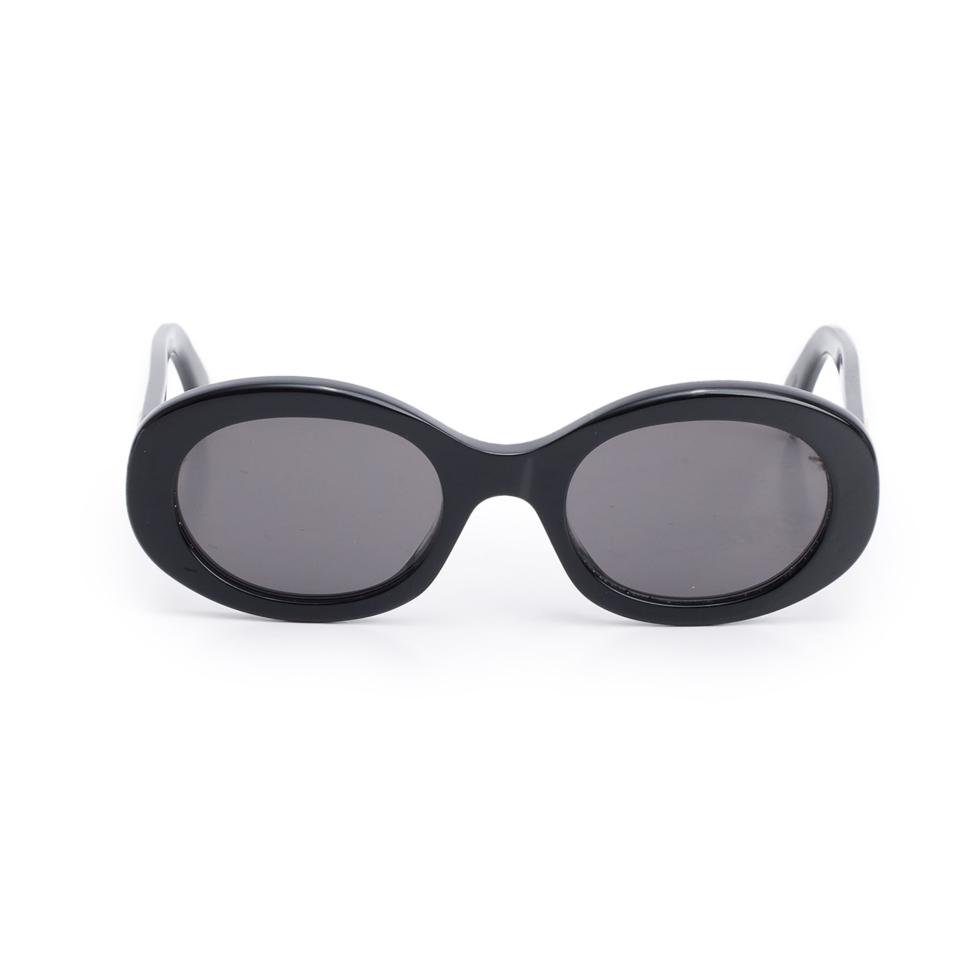 Celine CL40194U Black Acetate Triomphe 01 Oval Sunglasses w/ Box & Case