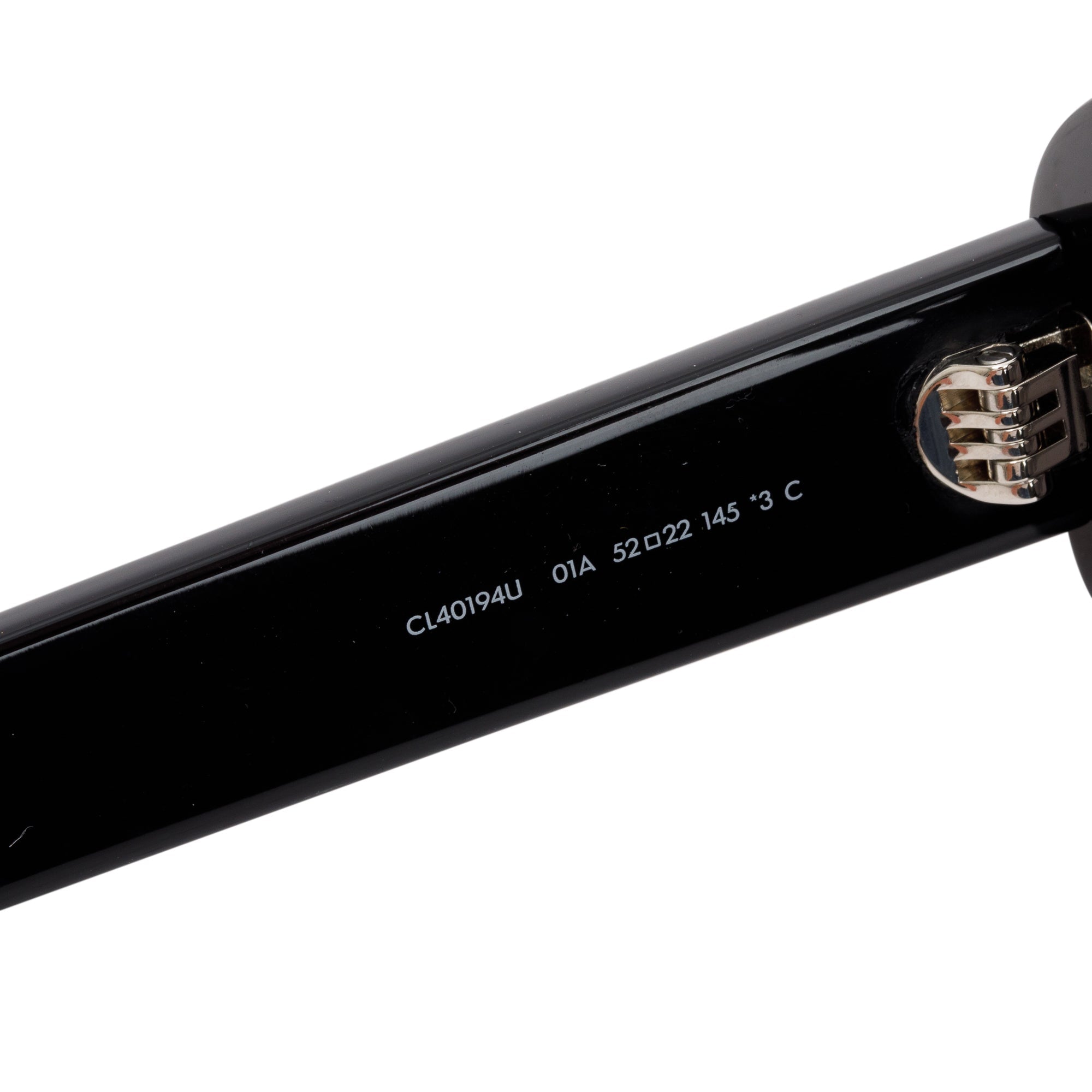 Celine CL40194U Black Acetate Triomphe 01 Oval Sunglasses w/ Case