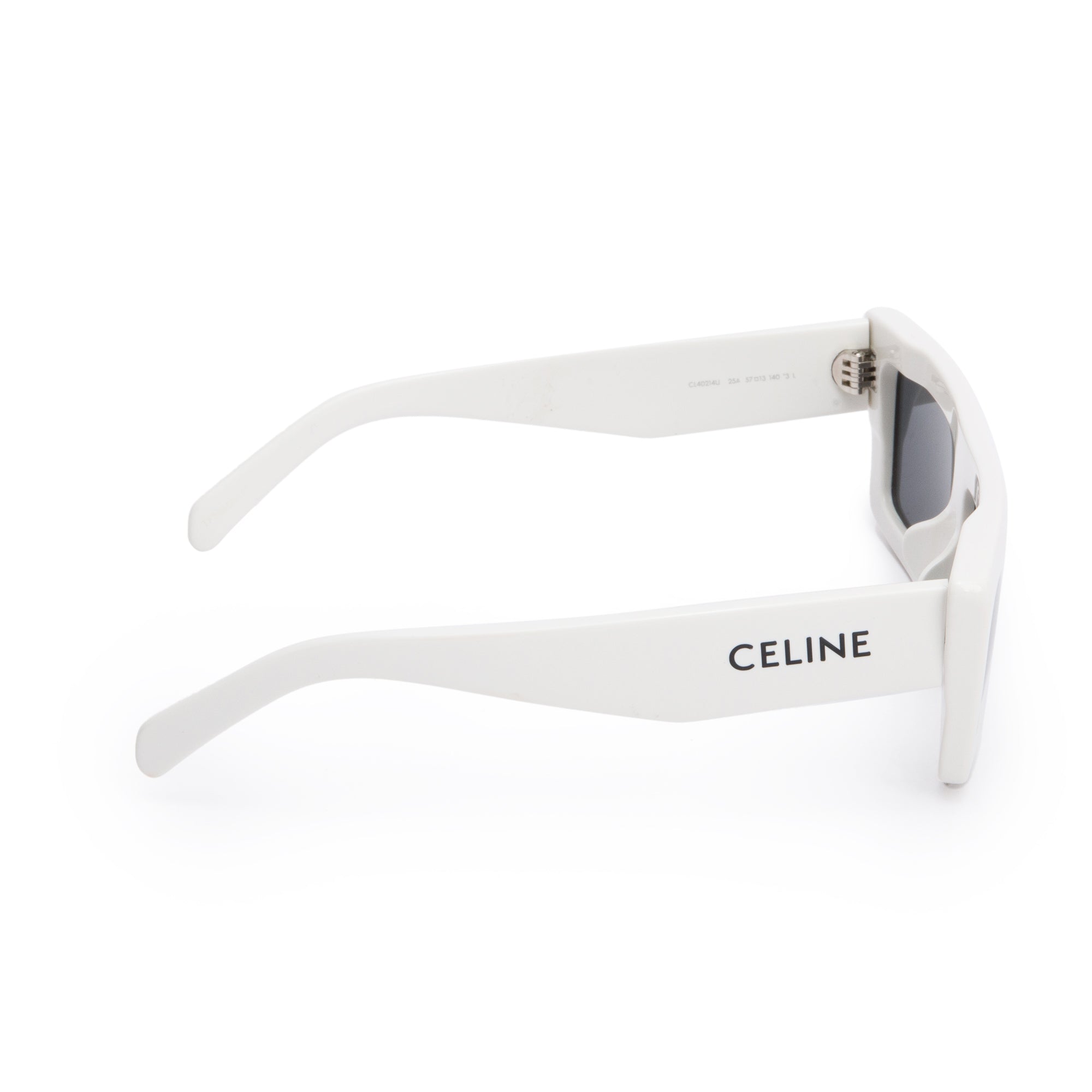Celine CL40214U White Acetate Monochroms Square Sunglasses w/ Box & Case
