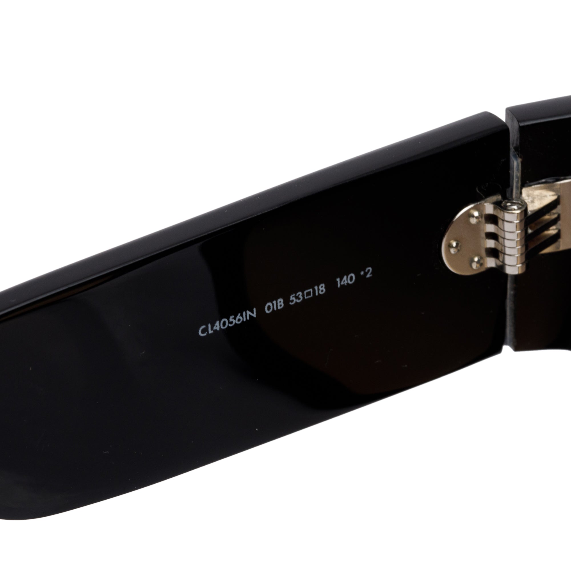 Celine CL4056IN Black Acetate Square Shield Sunglasses w/ Case
