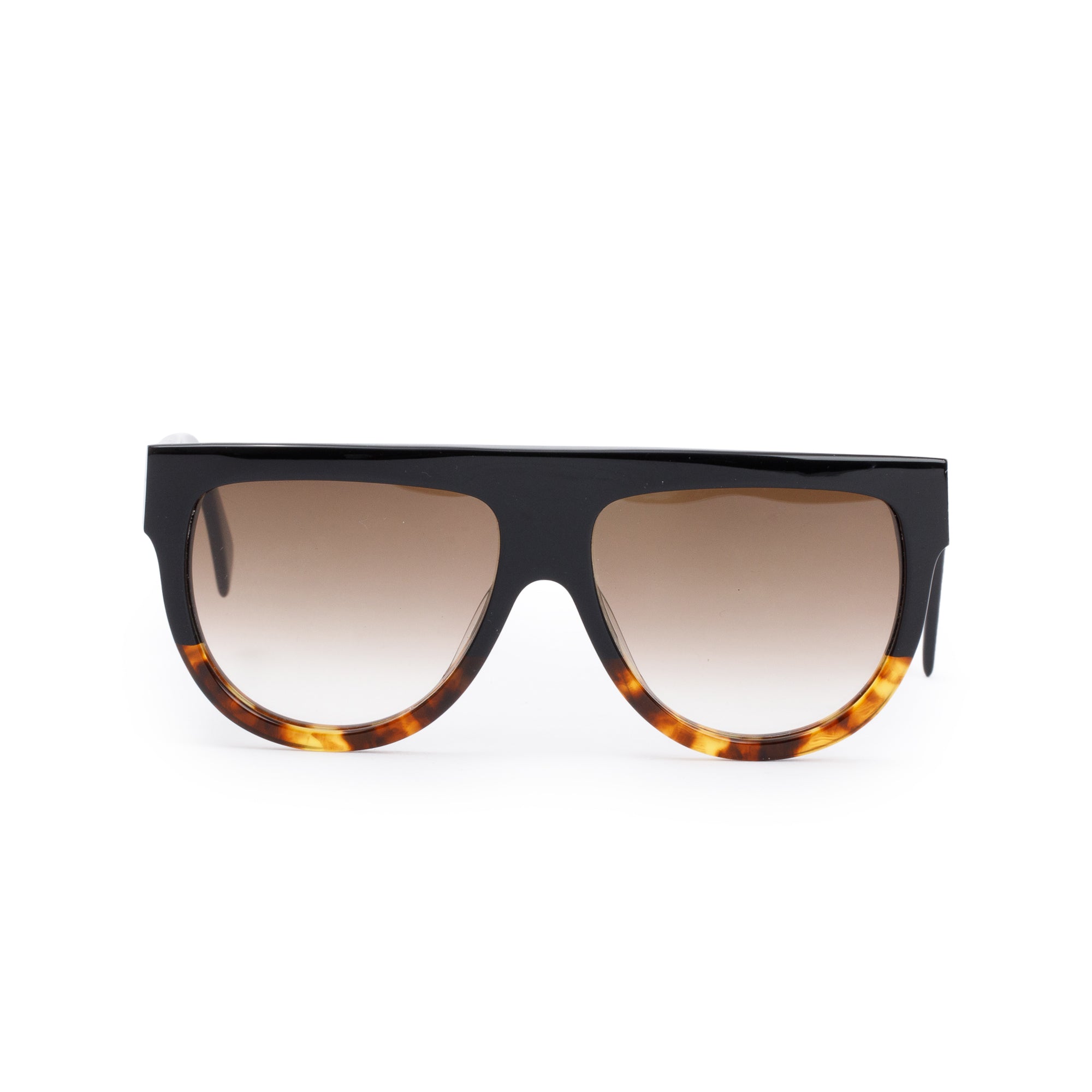 Celine CL41026/S Black & Havana Acetate Wayfarer Sunglasses w/ Case