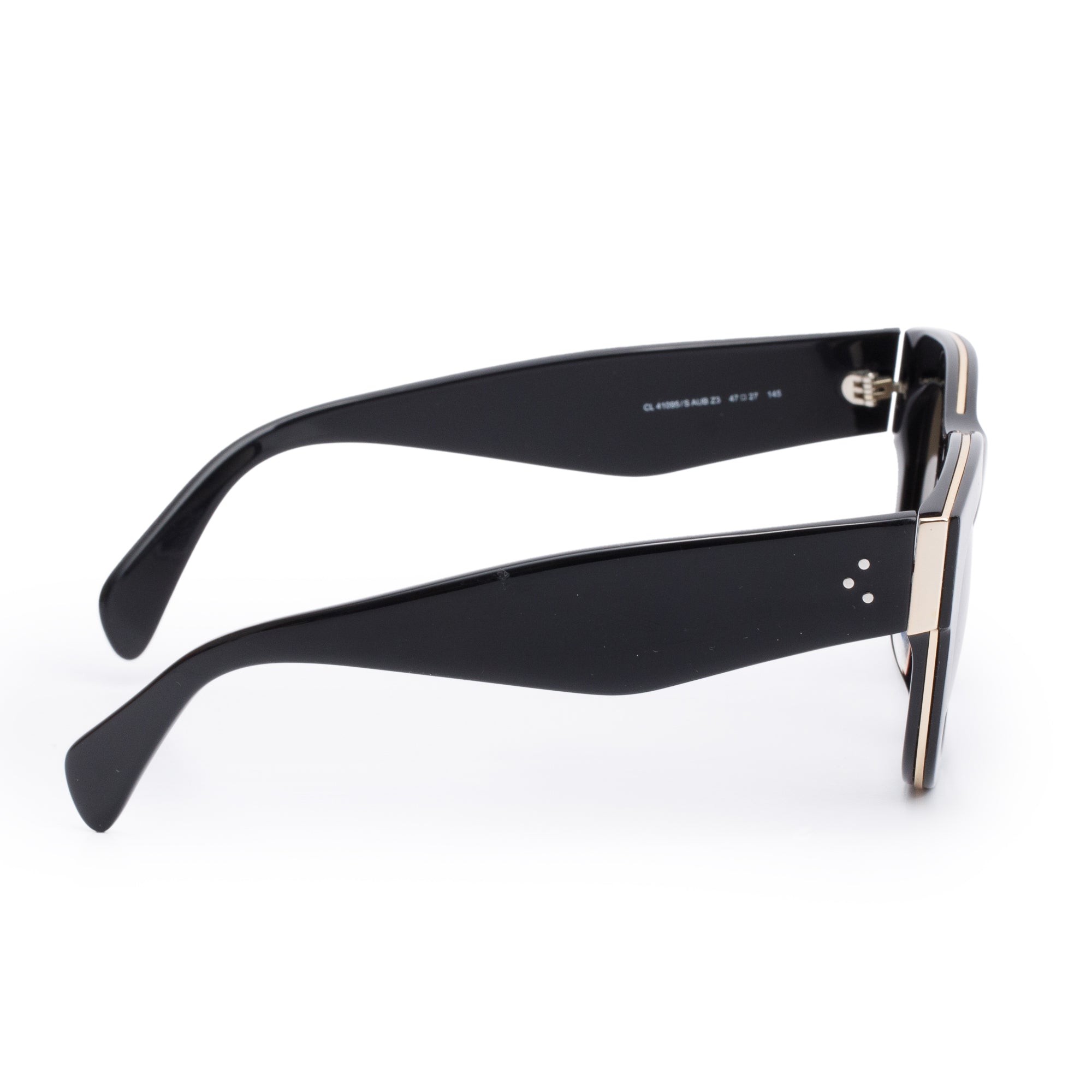 Celine CL41095/S Black Acetate Round Sunglasses