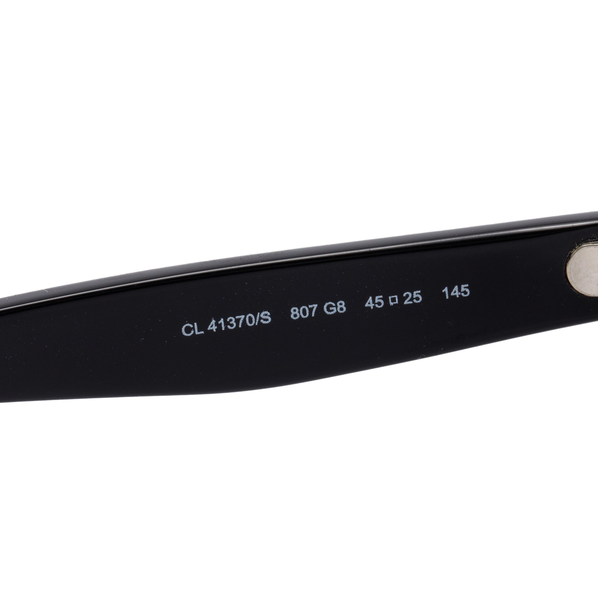 Celine CL41370/S Black Acetate Bevel Cat Round Sunglasses w/ Case